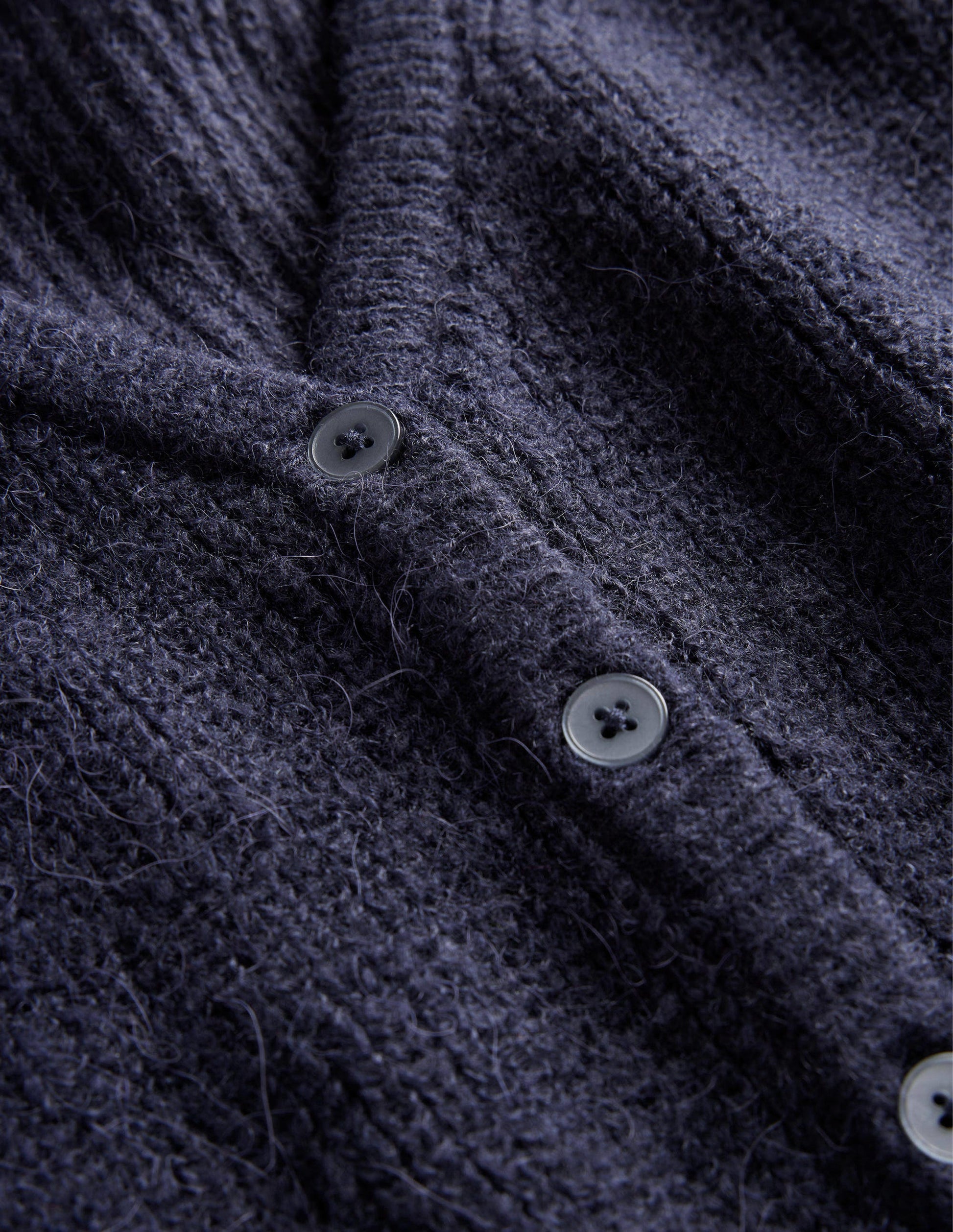 Cropped Fluffy Cardigan-Navy-6
