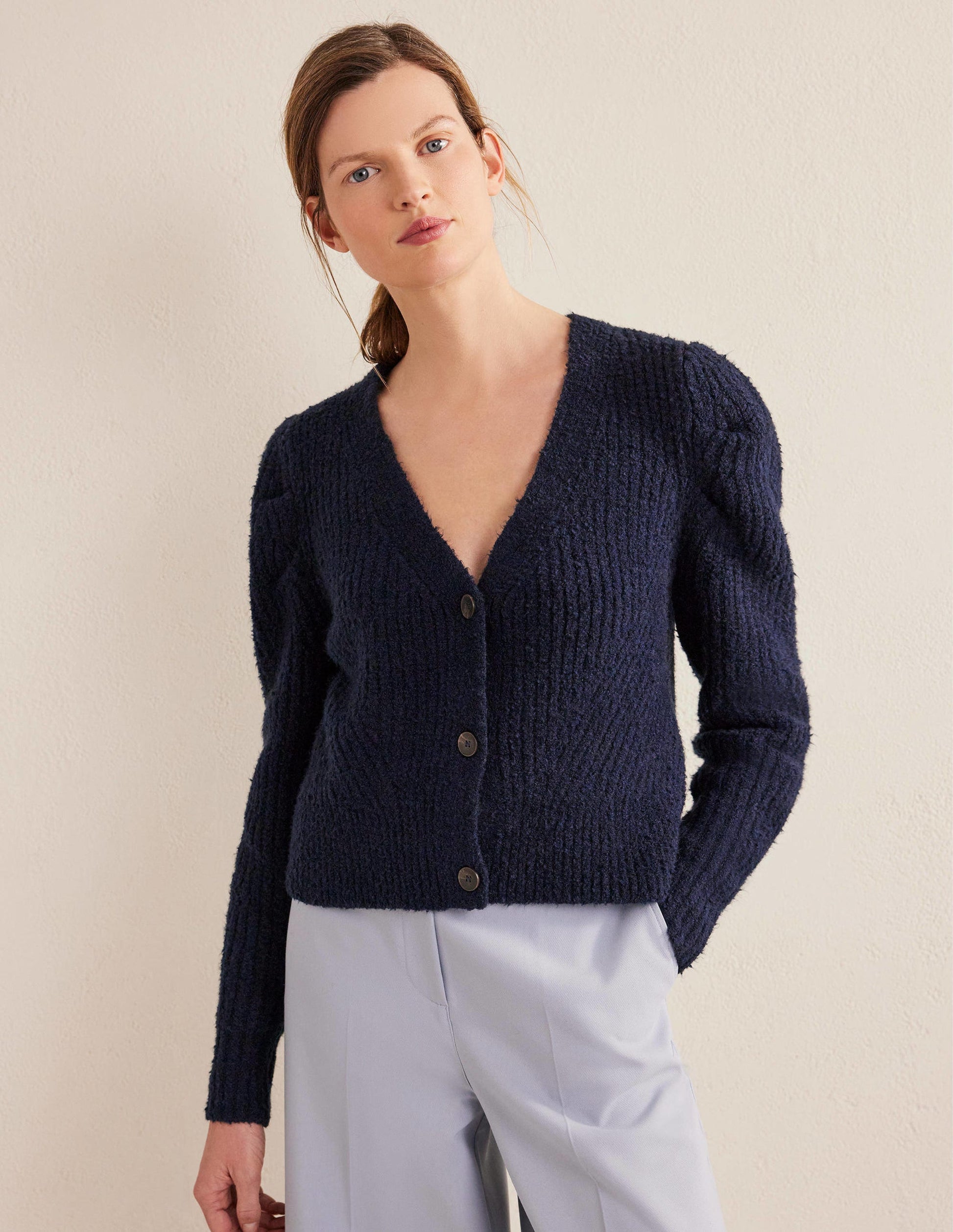 Engineered Rib Cardigan-Navy-4