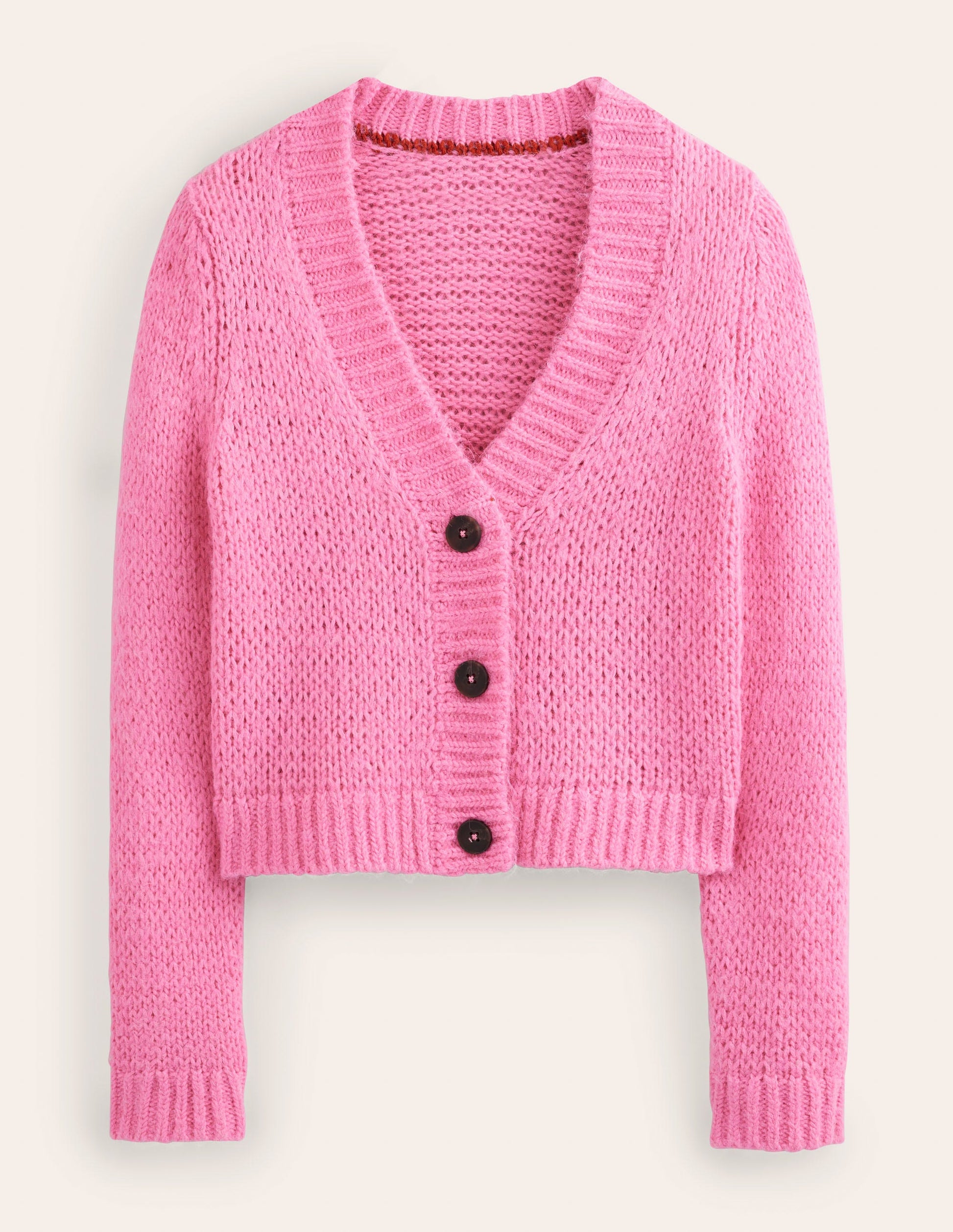 Fluffy Open Stitch Cardigan-Candy Floss Pink-2