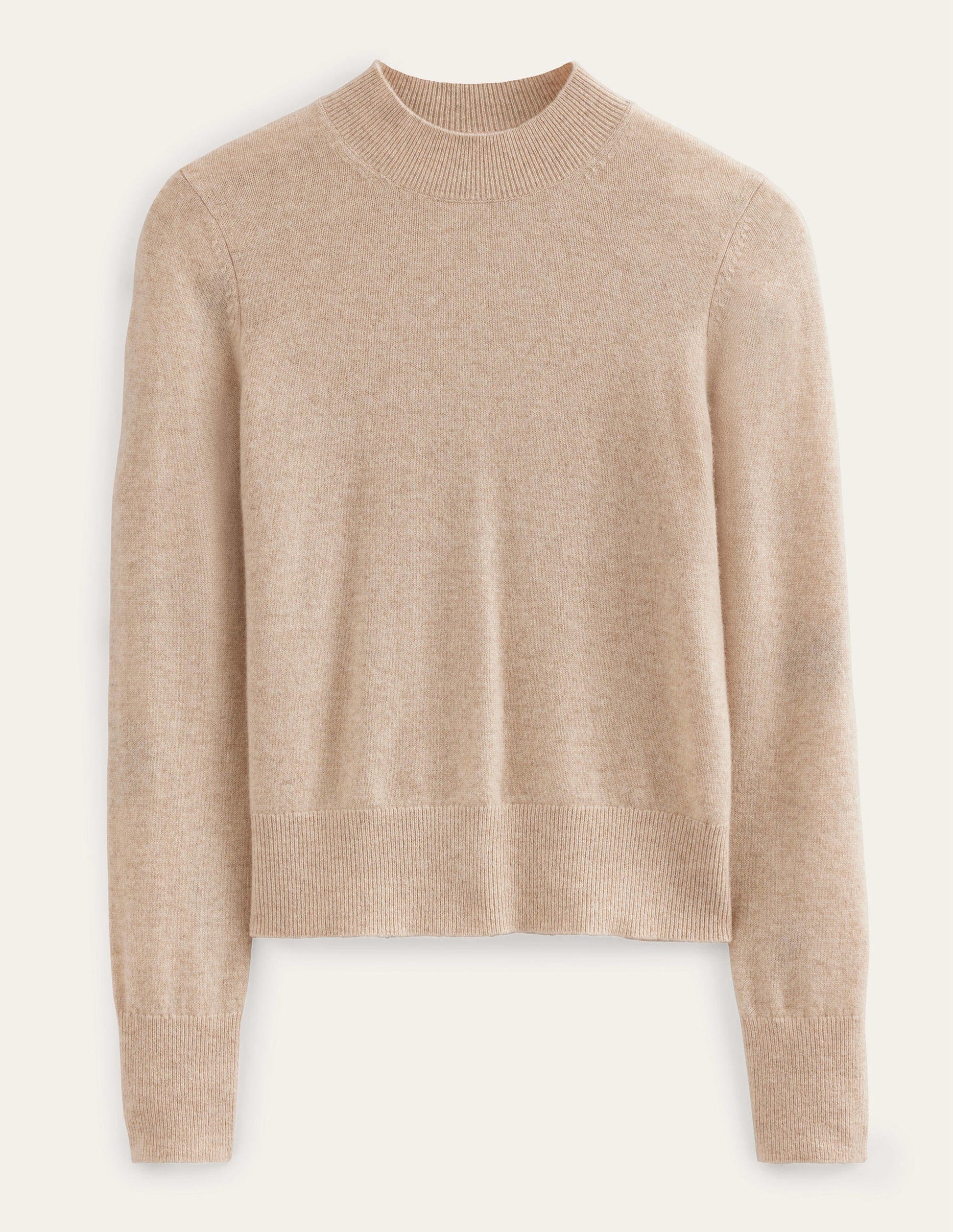 Cashmere Stand Neck Sweater-Chinchilla Melange-6