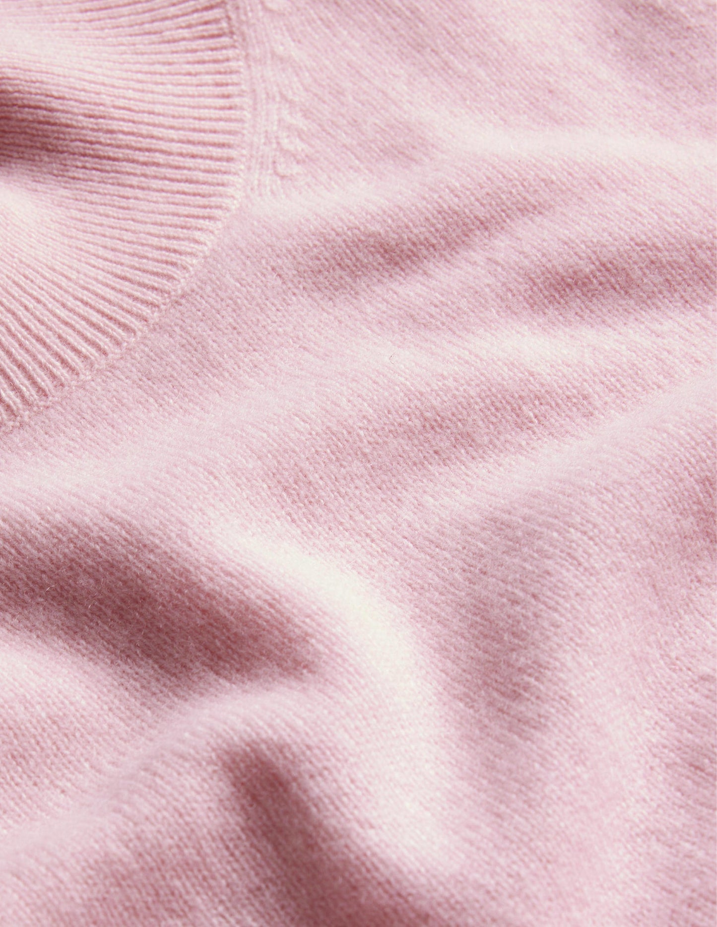 Cashmere Stand Neck Sweater-Marshmallow Pink