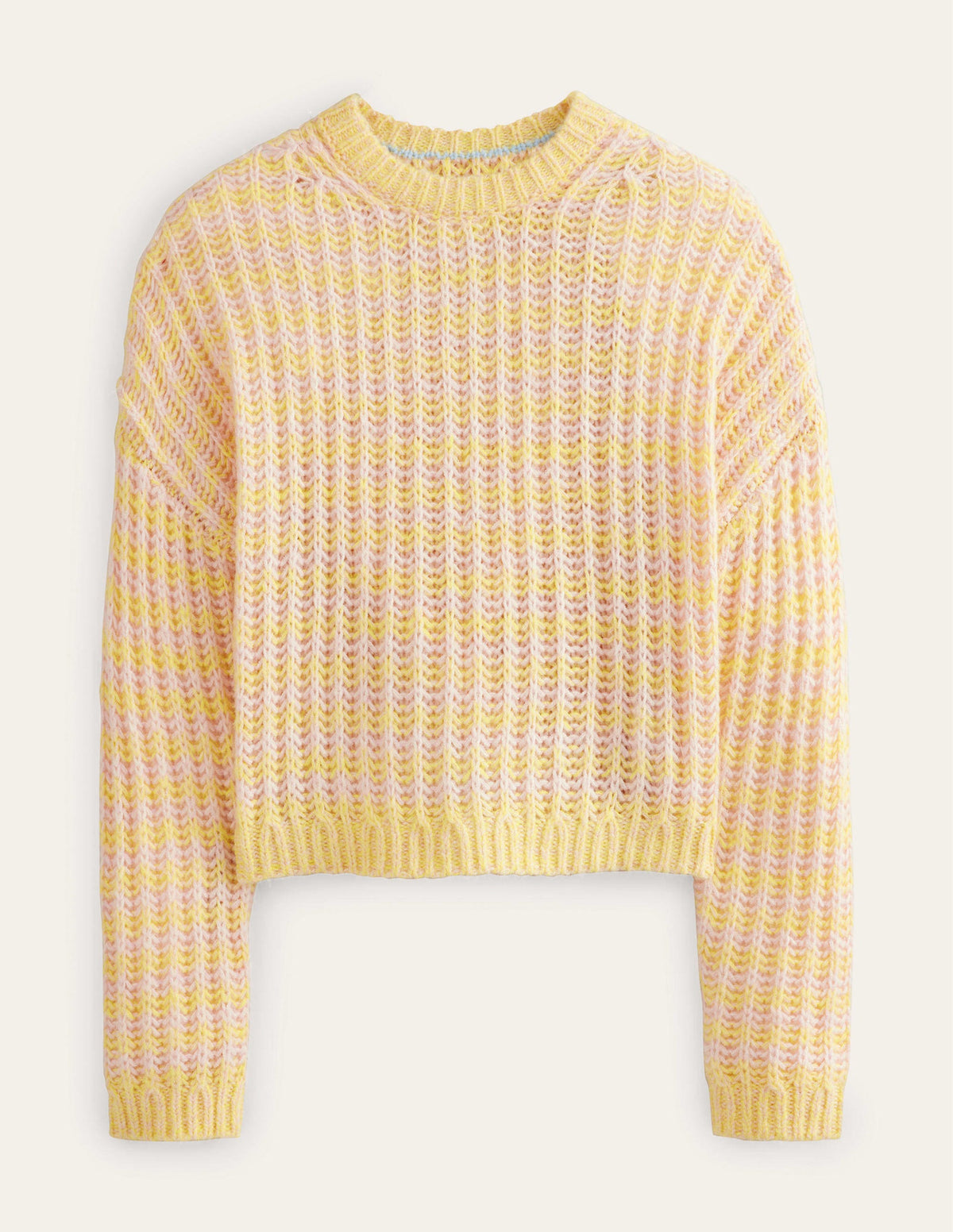 Wide Rib Fluffy Sweater-Yellow Marl - Image 2