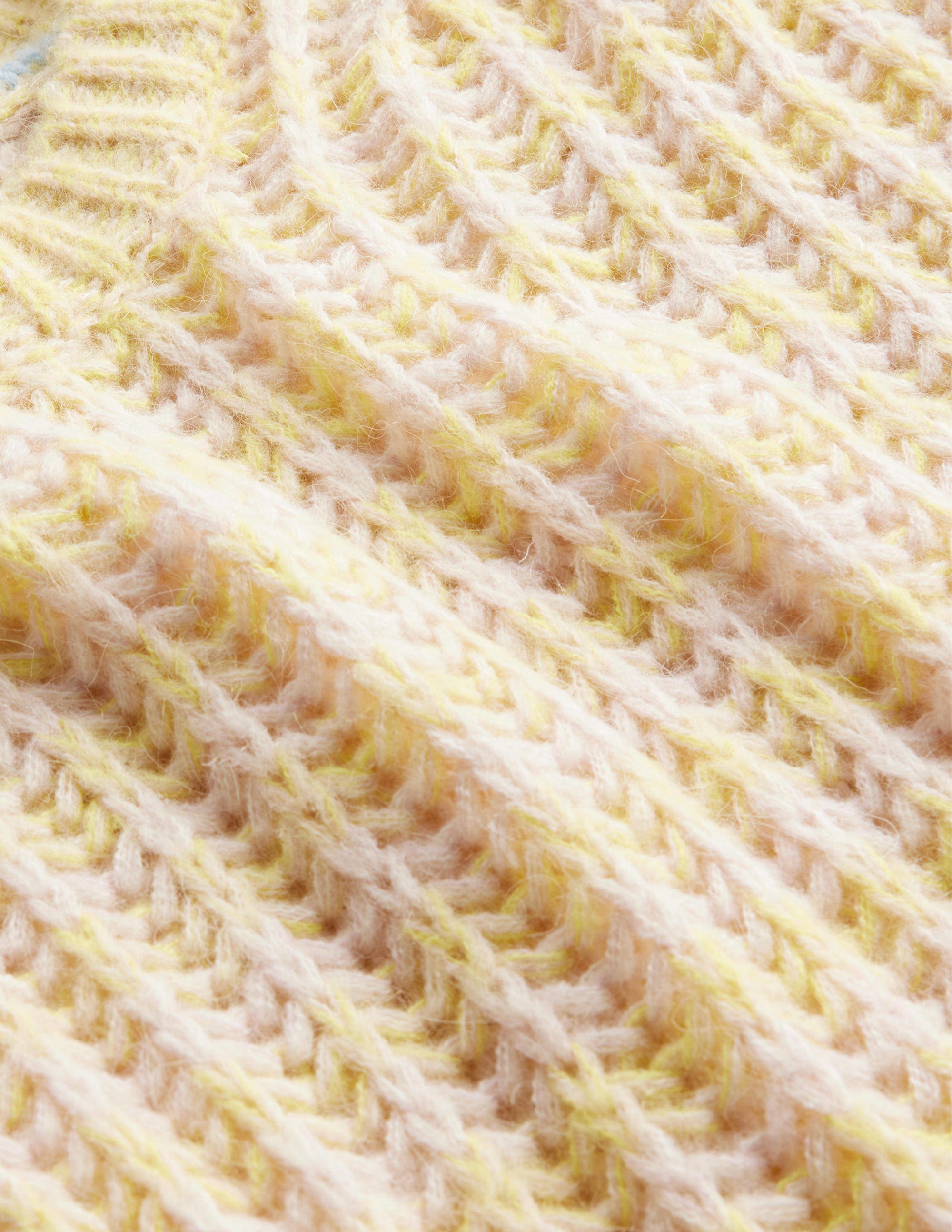 Wide Rib Fluffy Sweater-Yellow Marl - Image 3