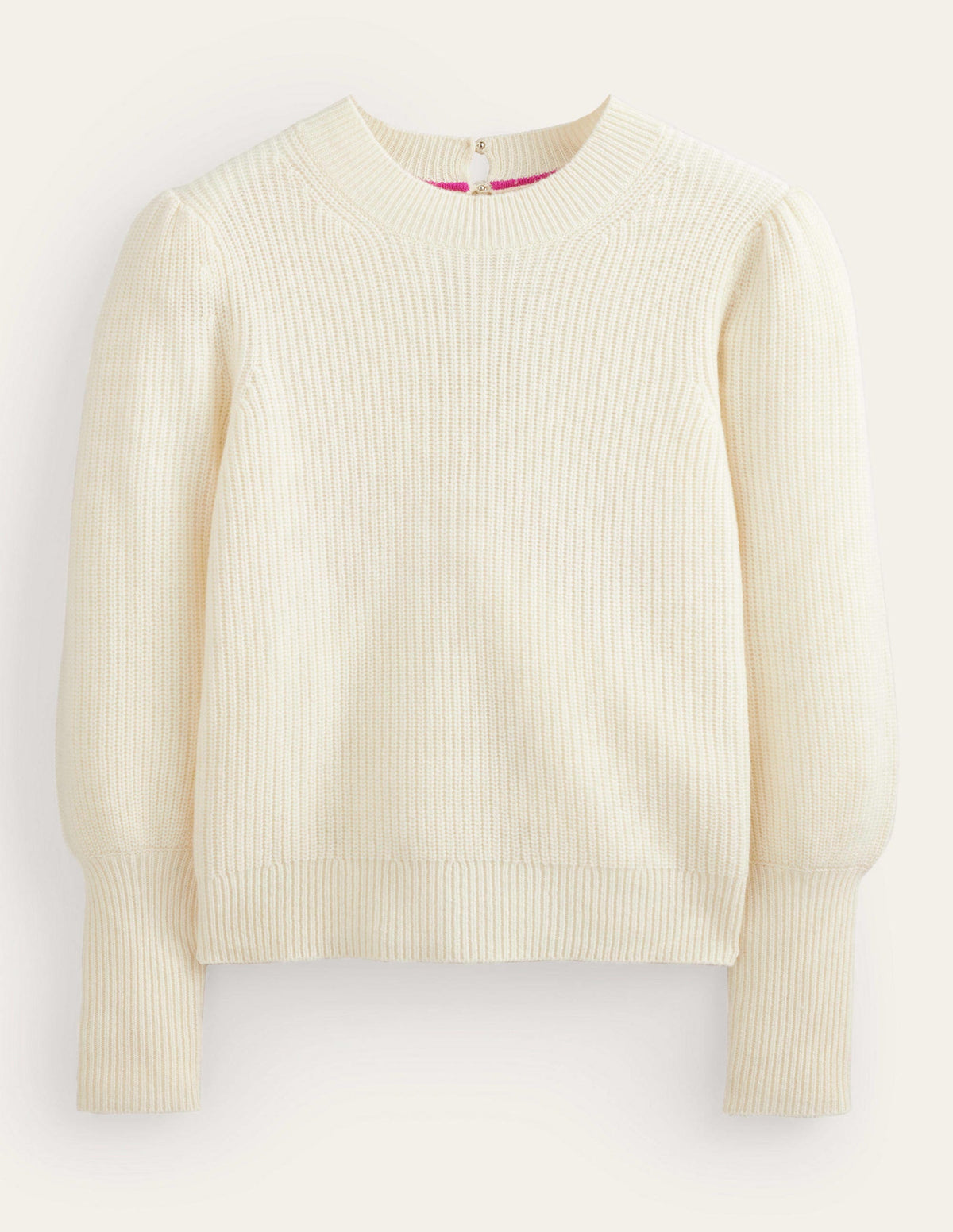 Key Hole Cashmere Sweater-Warm Ivory-5
