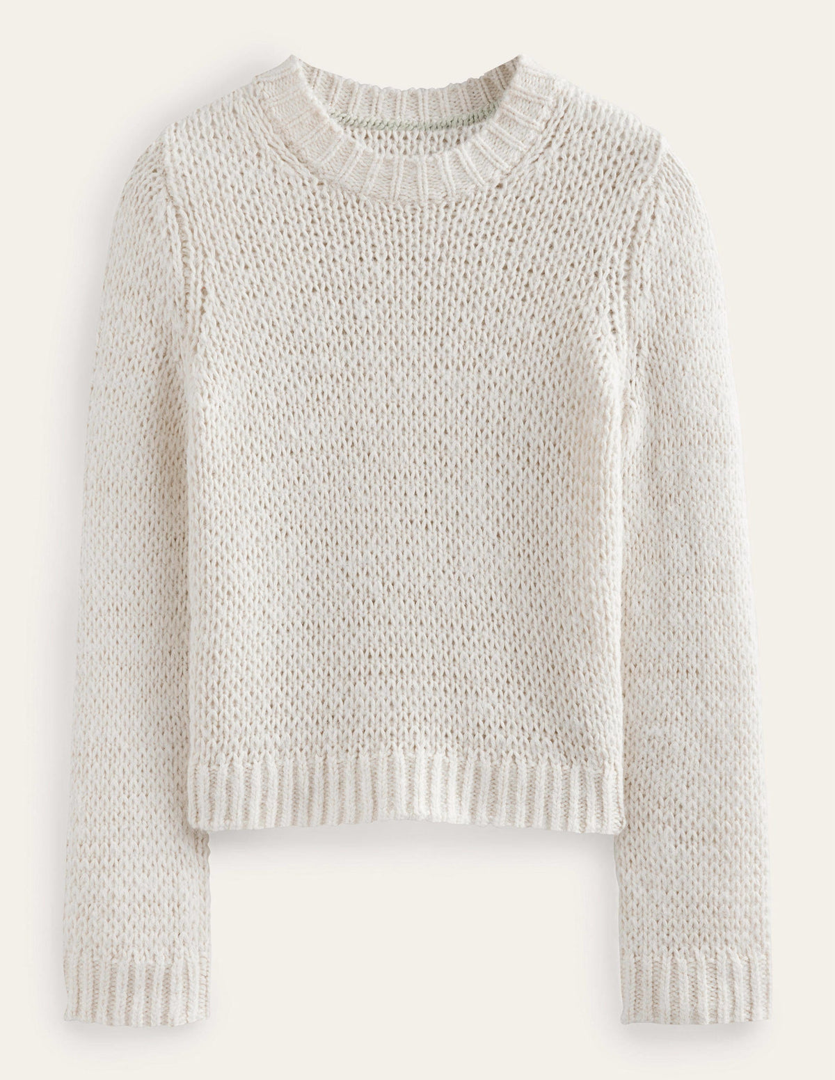 Fluffy Open Stitch Sweater-Warm Ivory-5