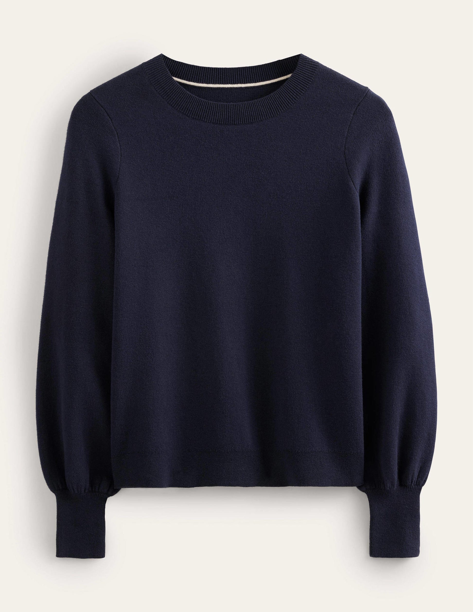 Crew Neck Sweater-Navy-5