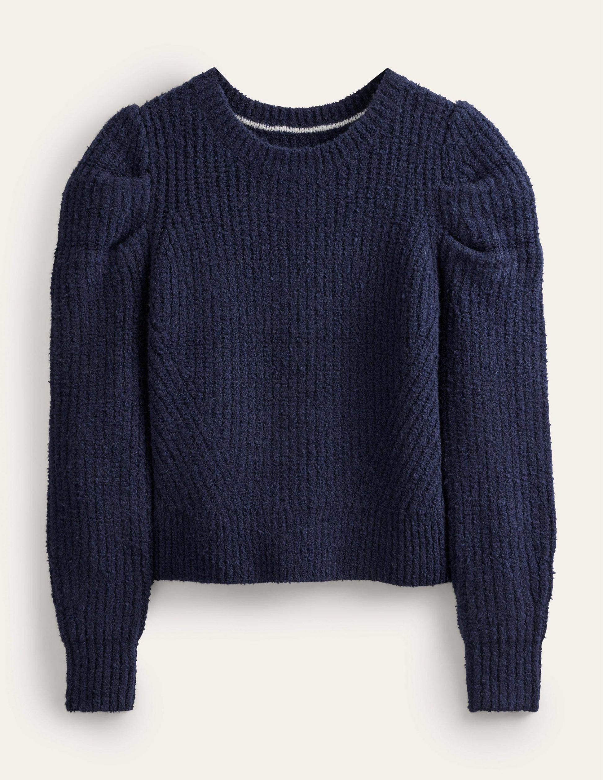 Engineered Rib Pleat Sweater-Navy-5