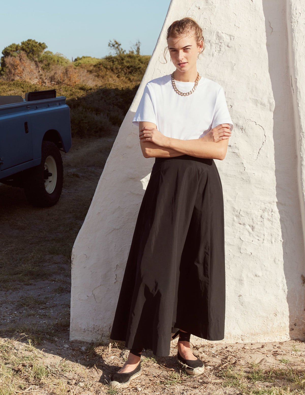 Cropped Scoop Ribbed Vest-Stone - Image 5