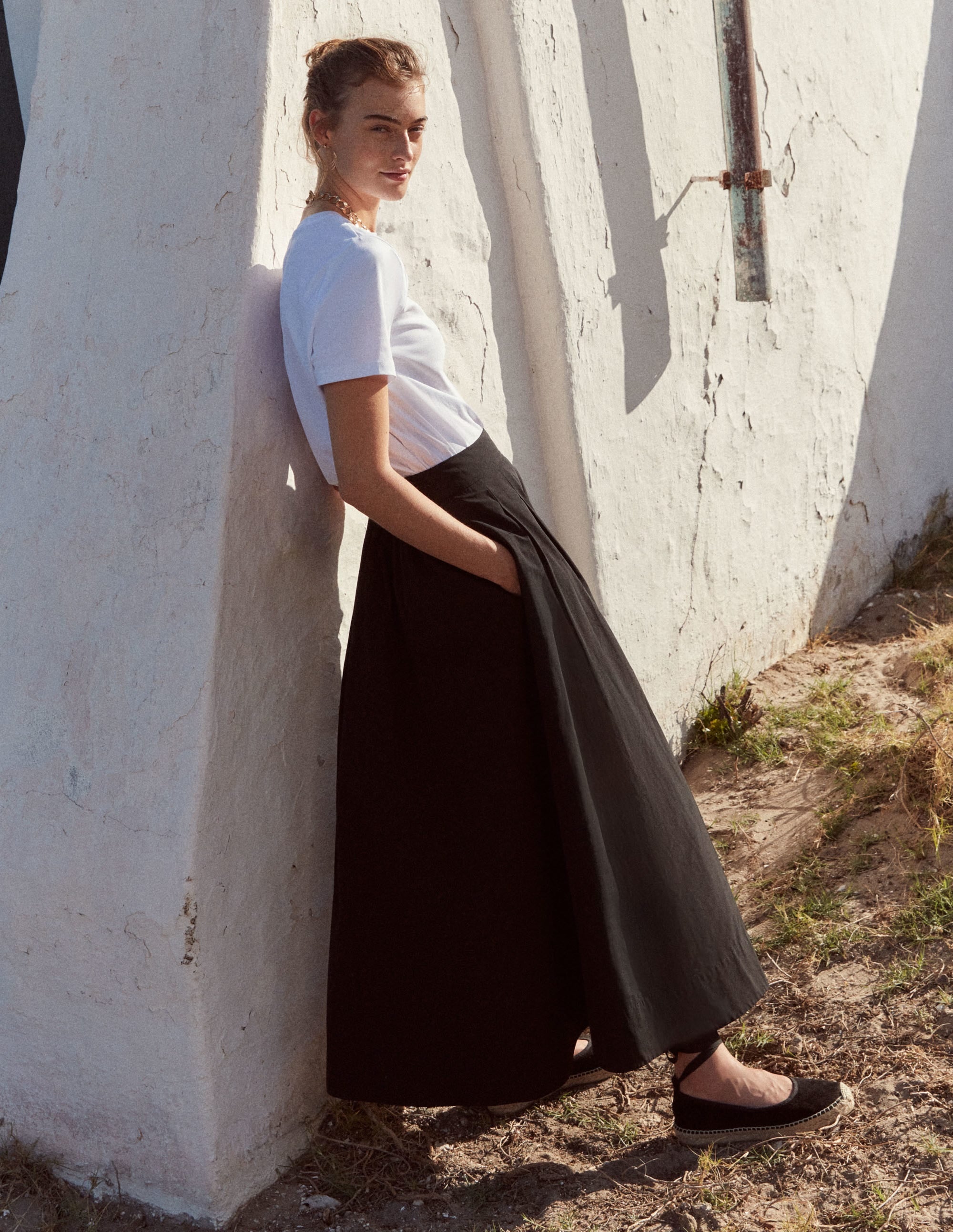 Cropped Scoop Ribbed Vest-Stone - Image 7