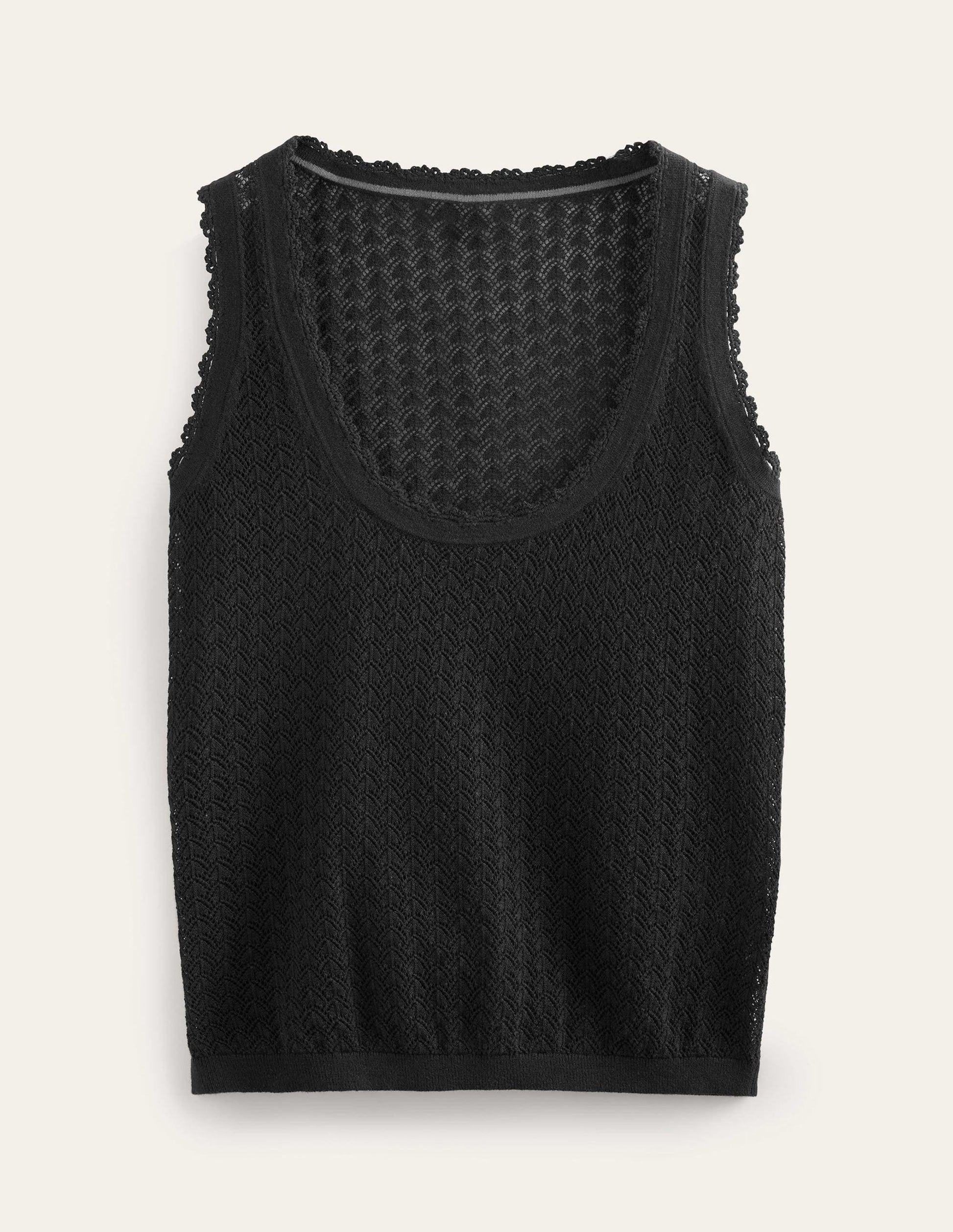 Pointelle Vest-Black-5