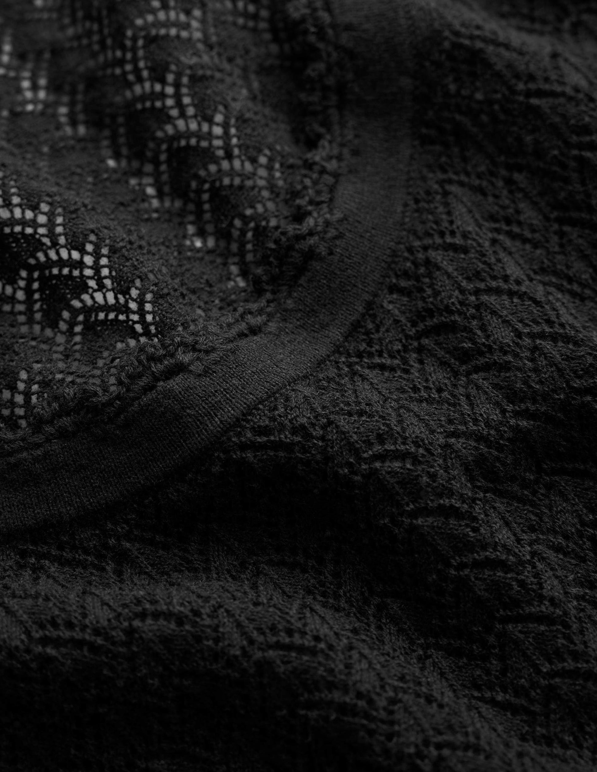 Pointelle Vest-Black-6