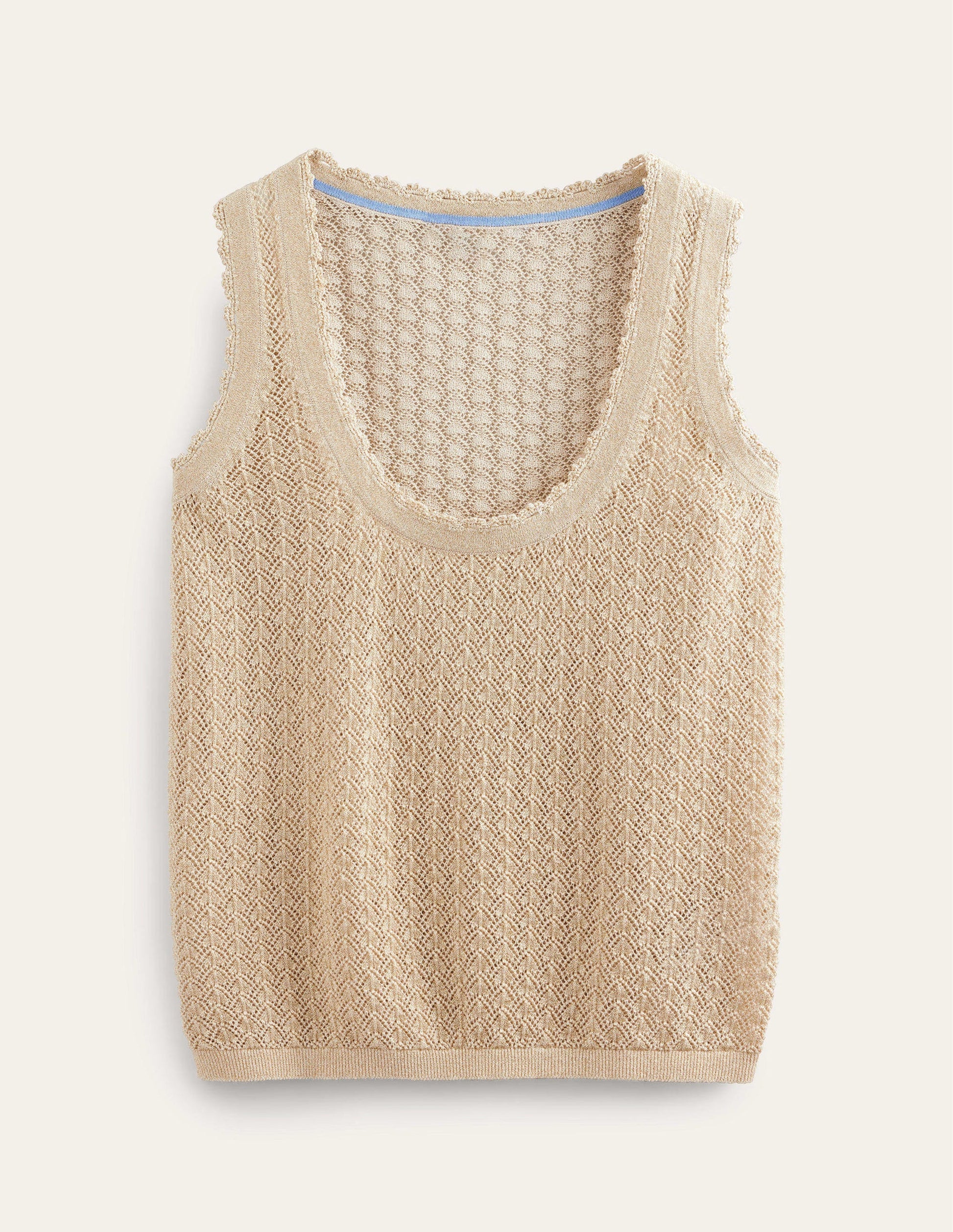 Pointelle Vest-Gold Sparkle-6