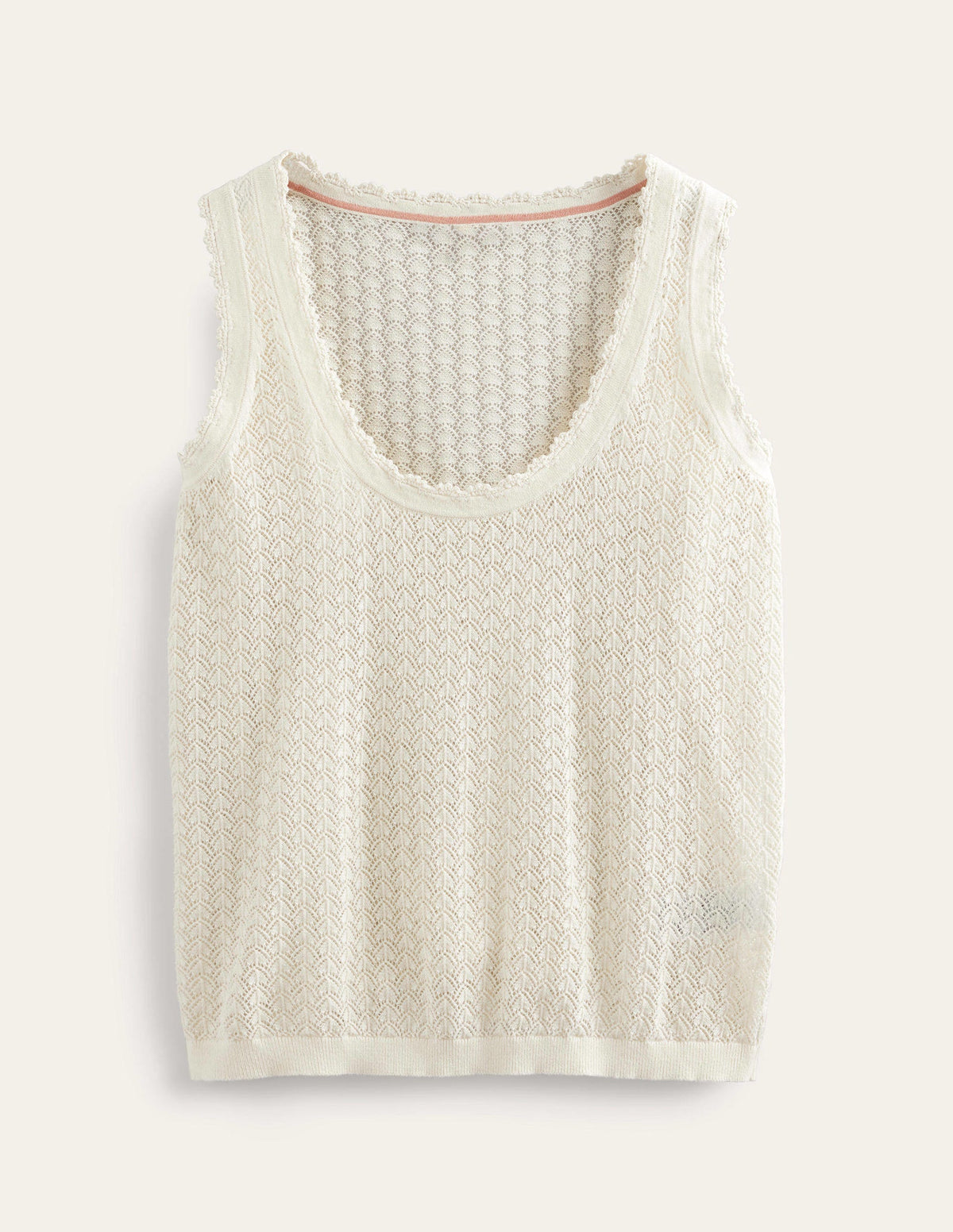 Pointelle Vest-Warm Ivory - Image 5