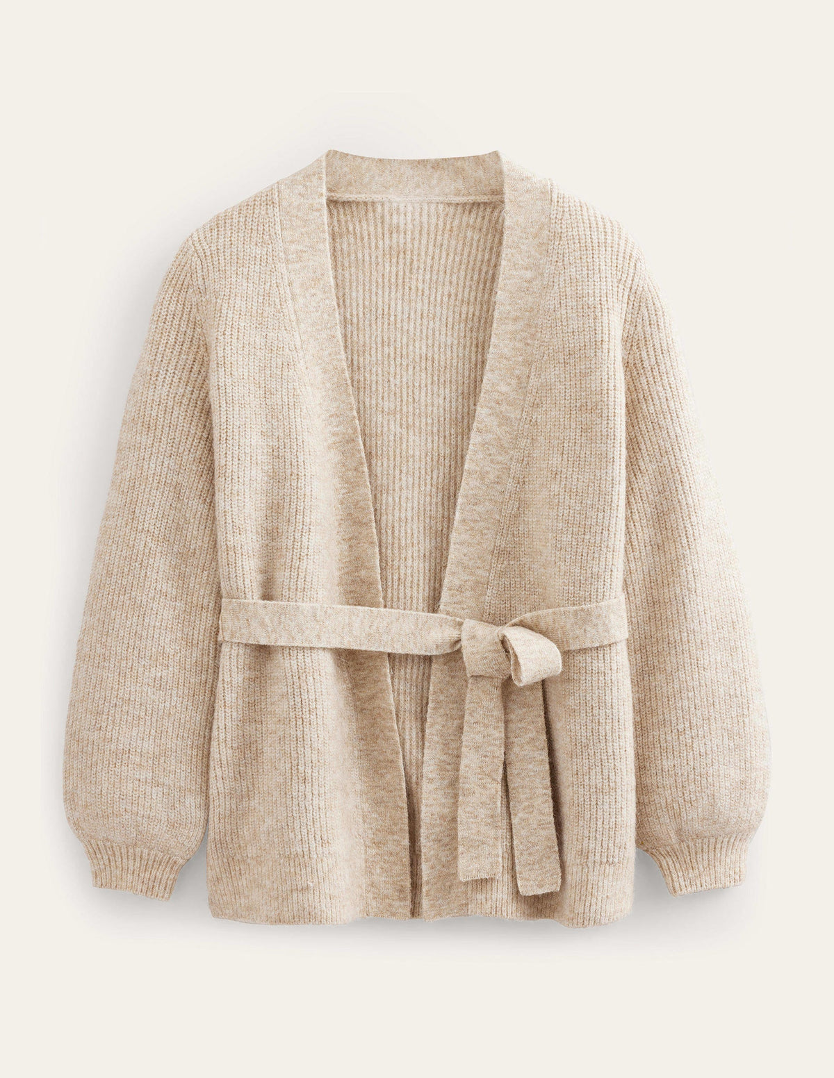 Fluffy Belted Cardigan-Chinchilla Melange - Image 6