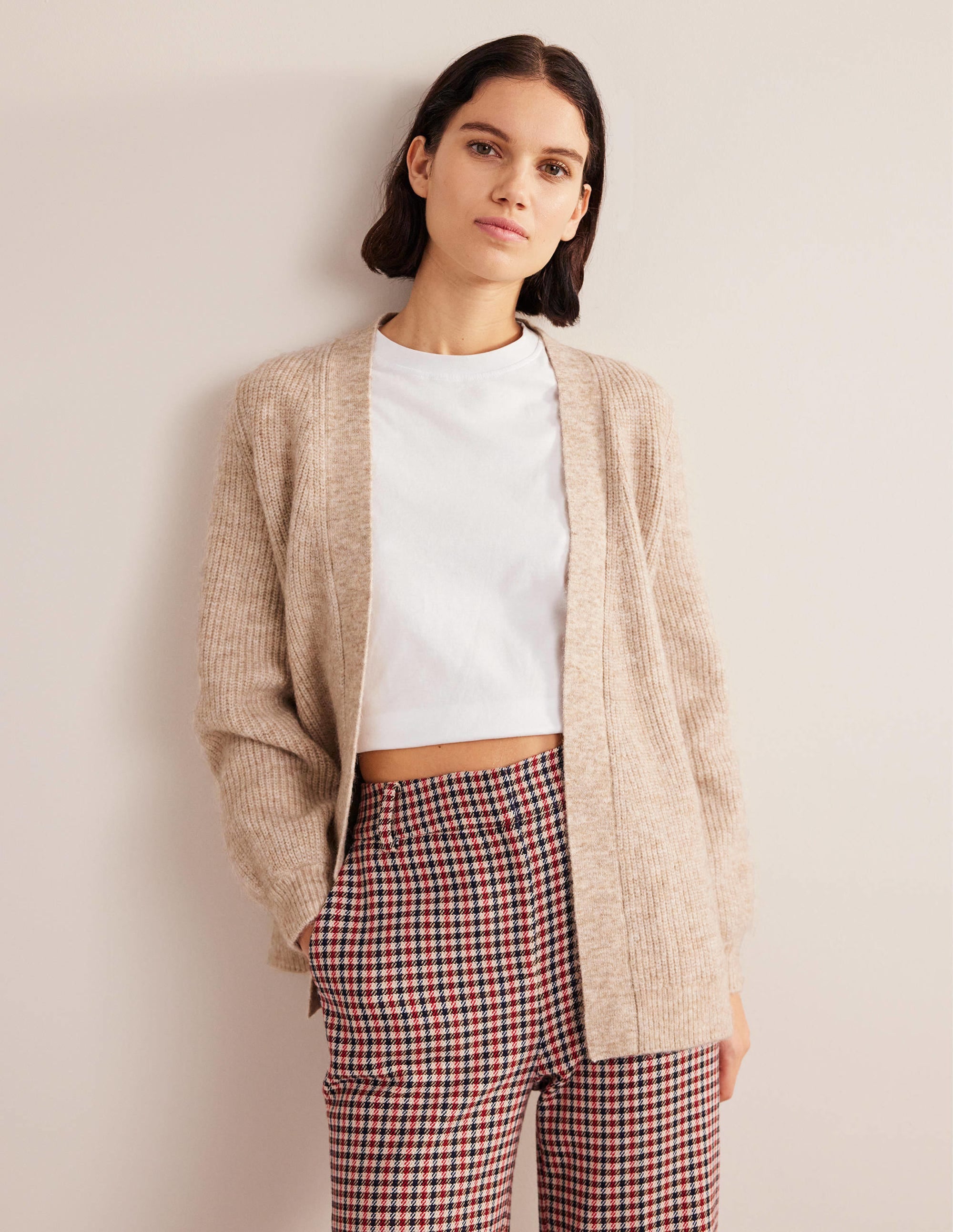Fluffy Belted Cardigan-Chinchilla Melange - Image 5