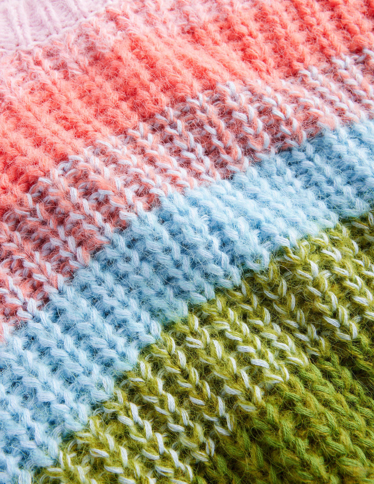 Fluffy Ribbed Raglan Sweater-Rainbow Stripe - Image 6