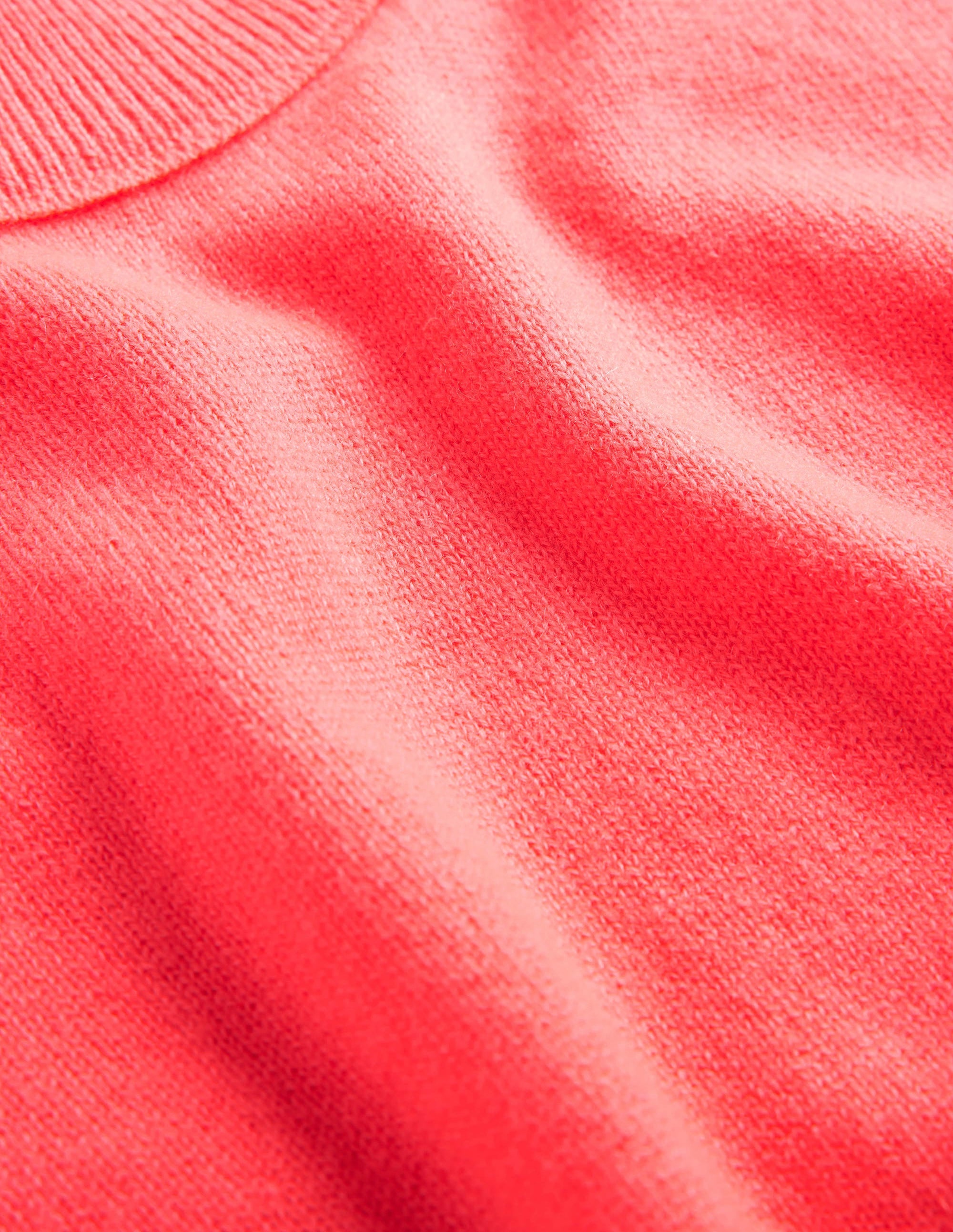Cashmere Puff Shoulder Sweater-Bright Watermelon - Image 7