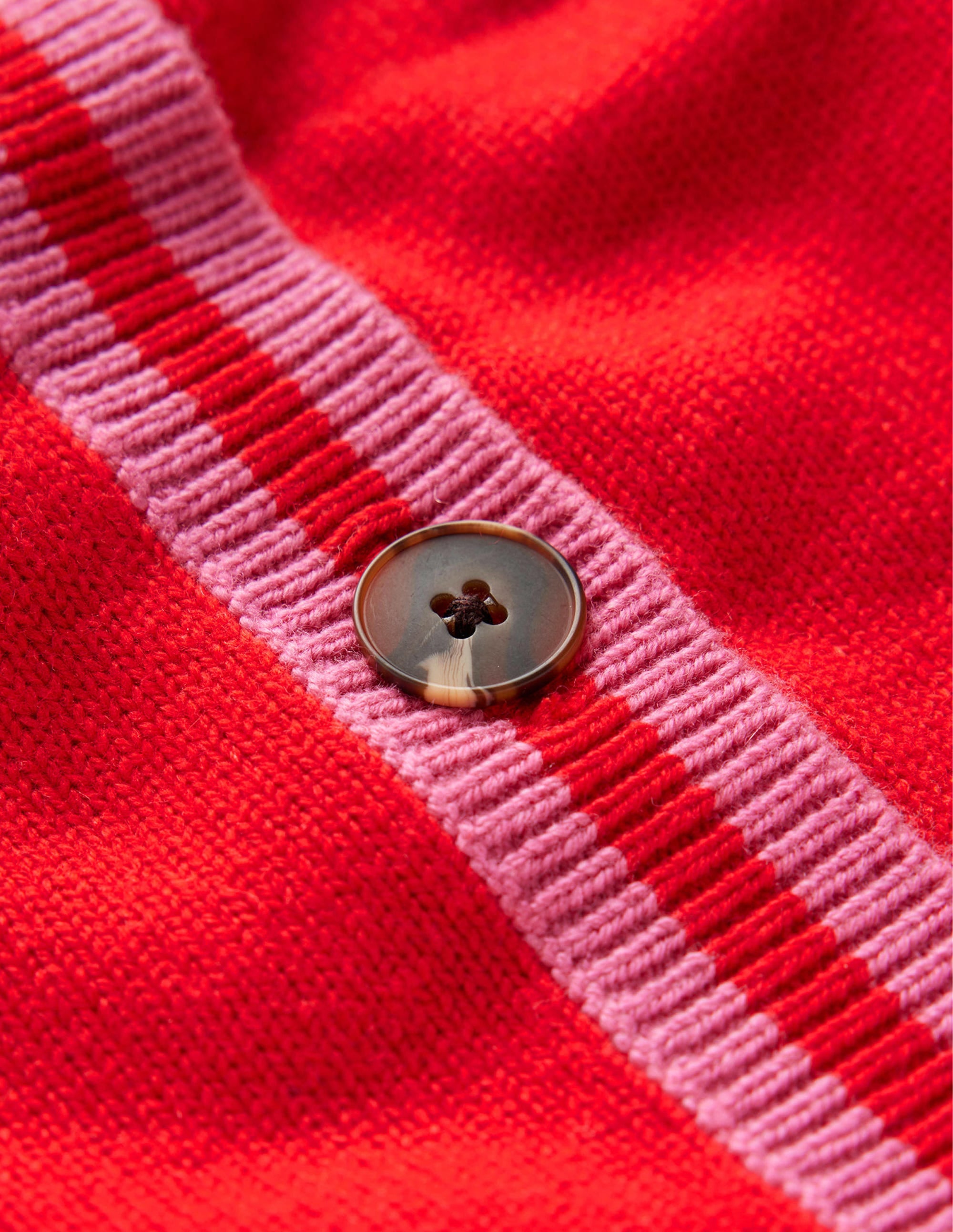Cecily Button Back Sweater-Post Box Red, Brand Stripe - Image 7