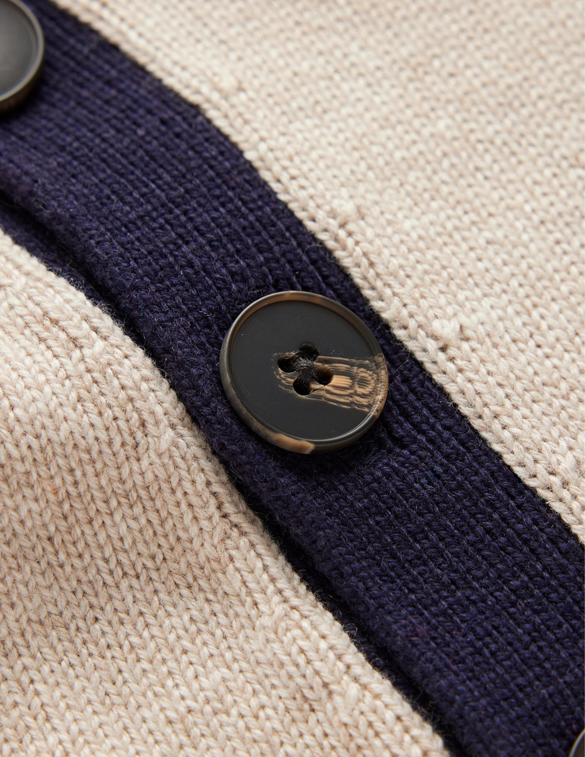 Alma Contrast Trim Sweater-Chinchilla Melange, Navy - Image 6