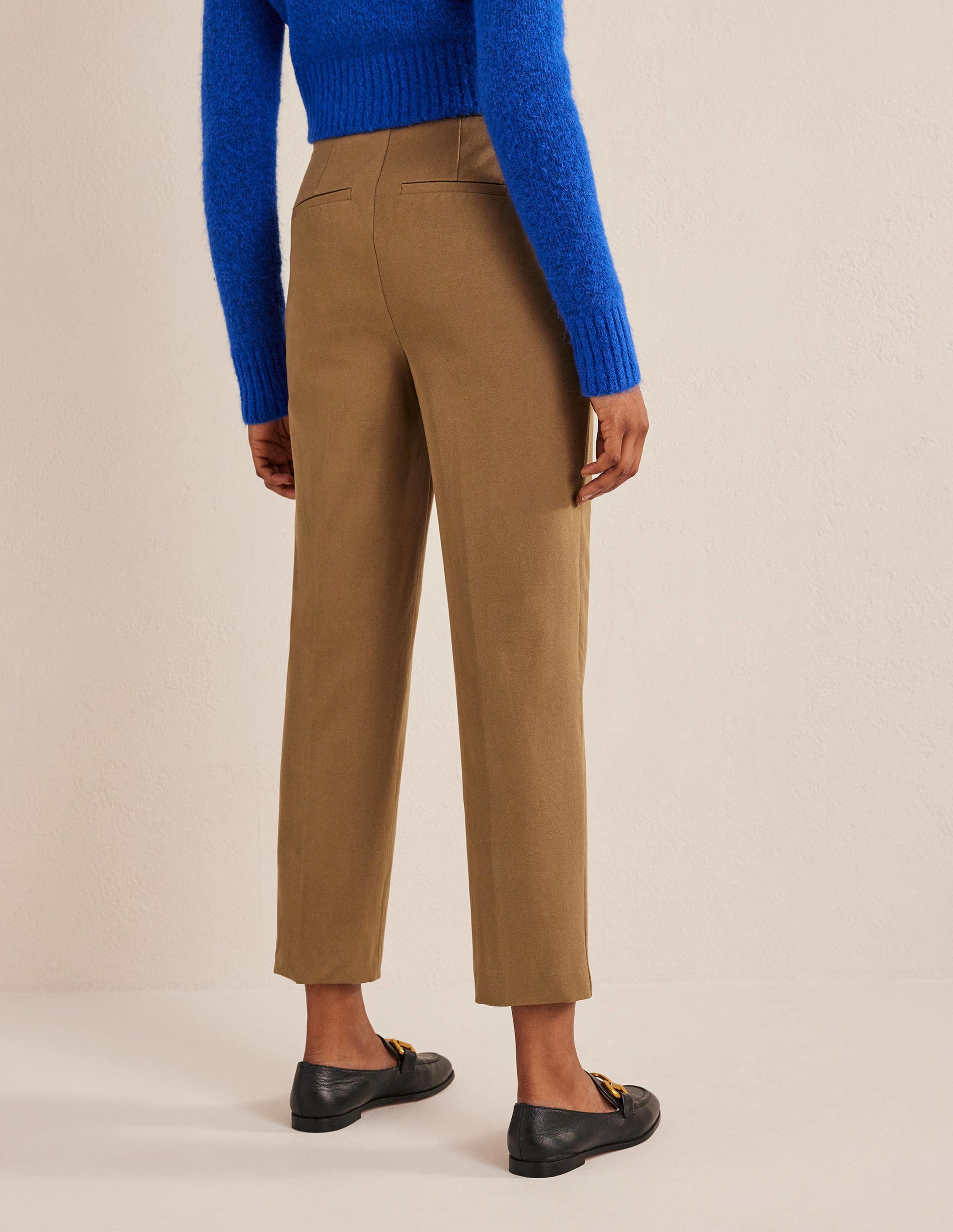 Bi-Stretch Straight Pants-Caramel Cream - Image 3