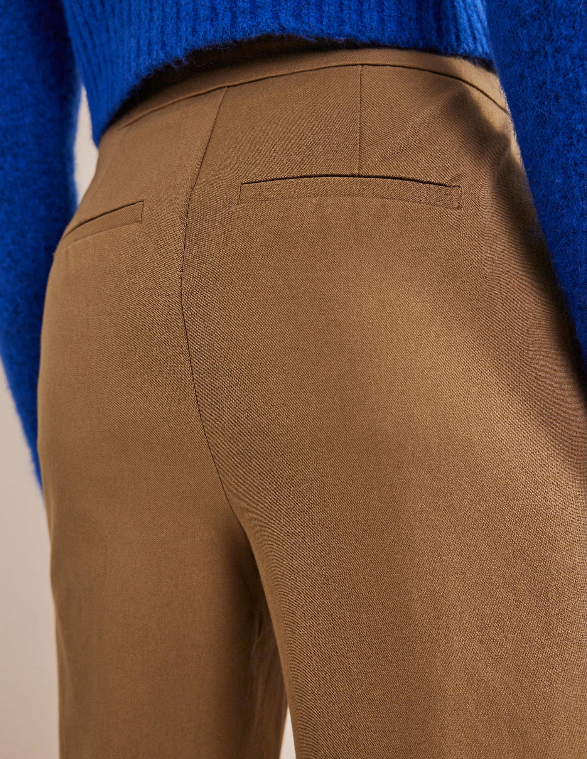Bi-Stretch Straight Pants-Caramel Cream - Image 4