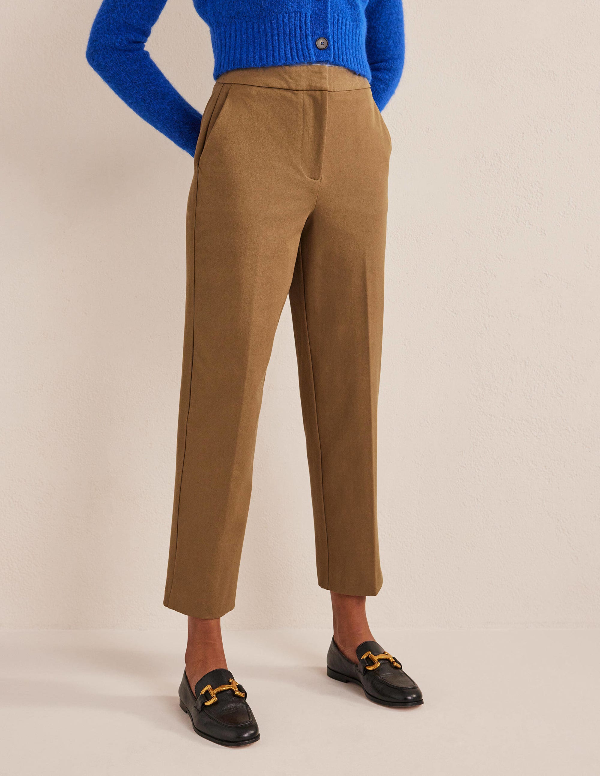 Bi-Stretch Straight Pants-Caramel Cream - Image 5