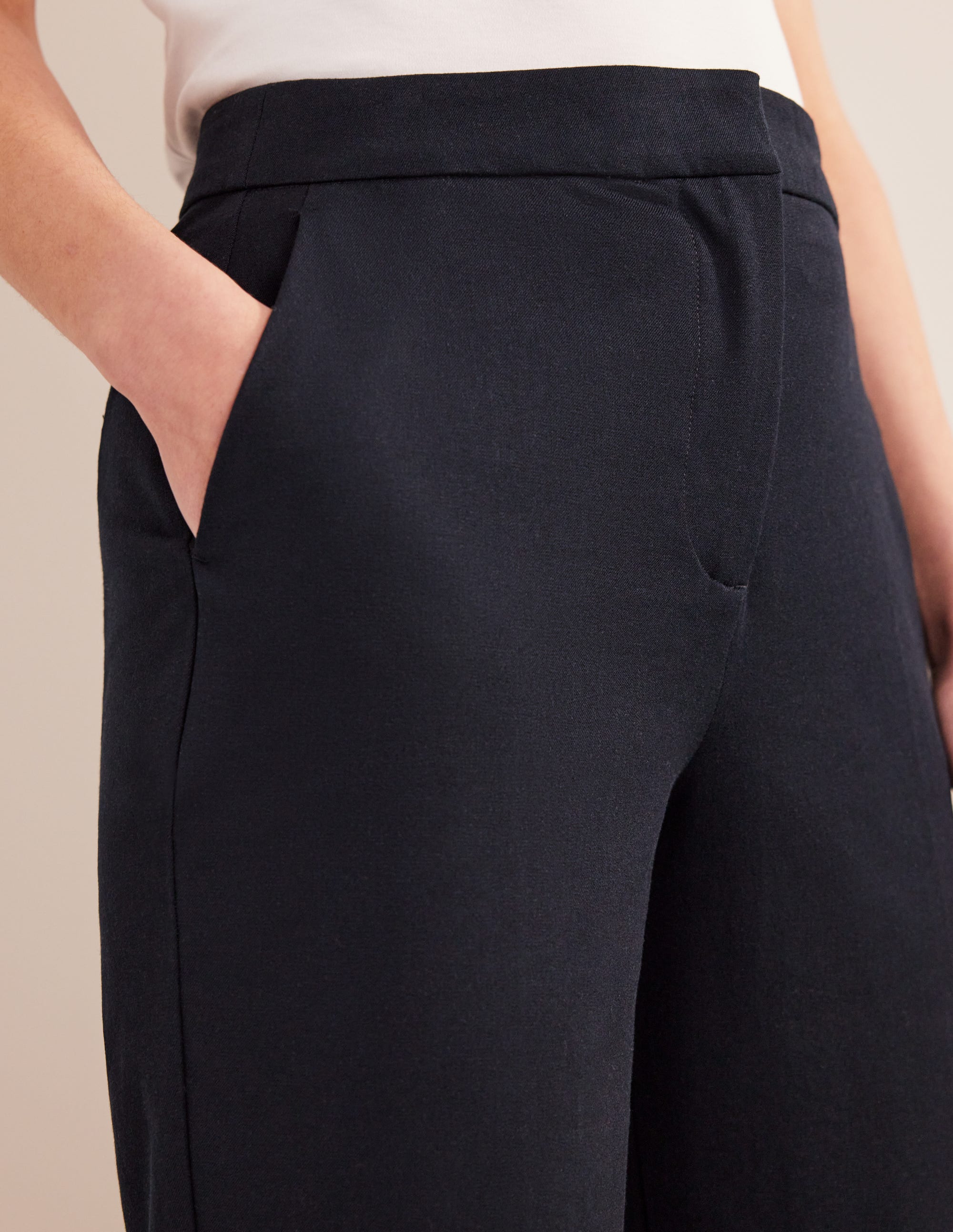 Bi-Stretch Straight Pants-Navy - Image 5