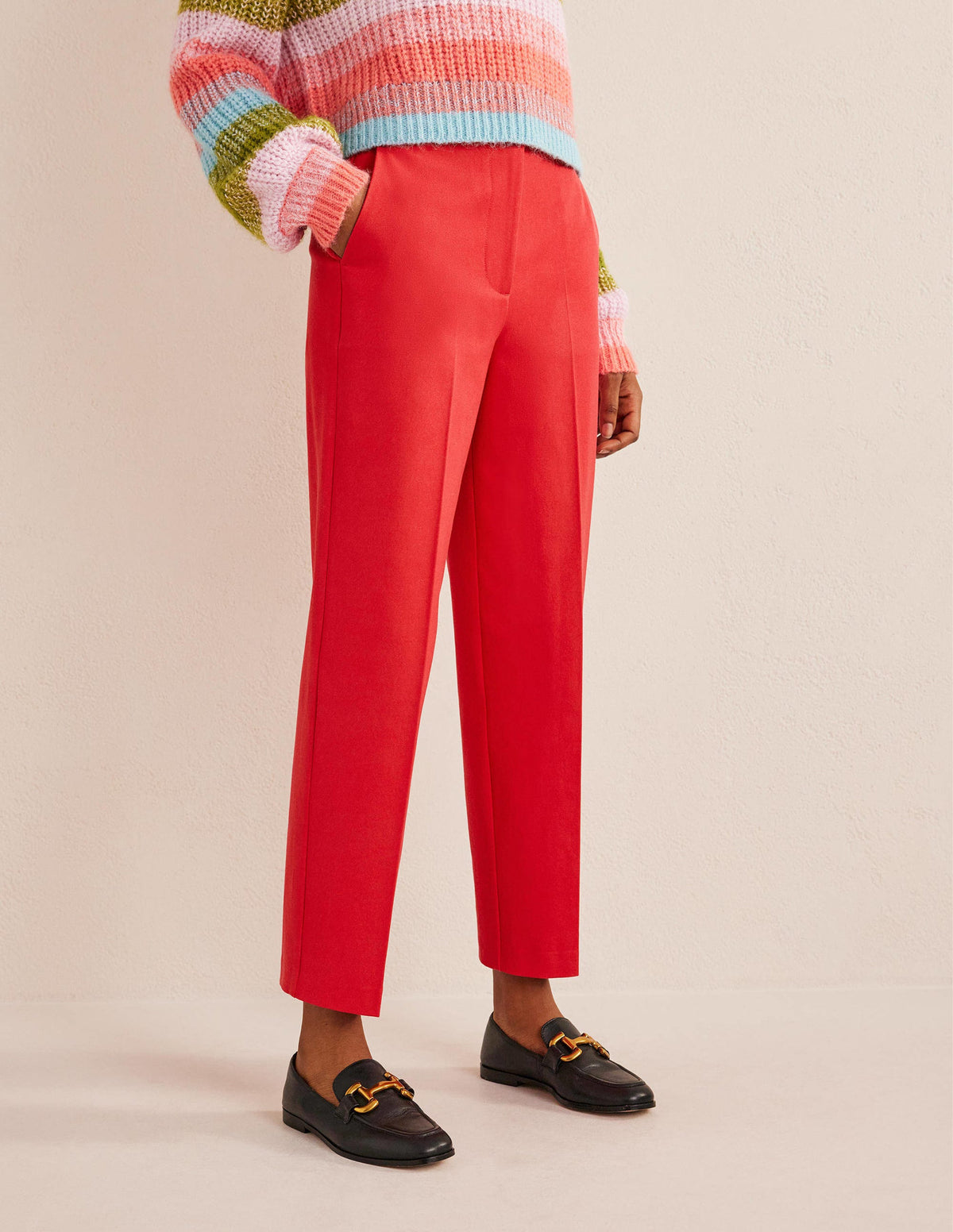 Bi-Stretch Straight Pants-Camellia - Image 4