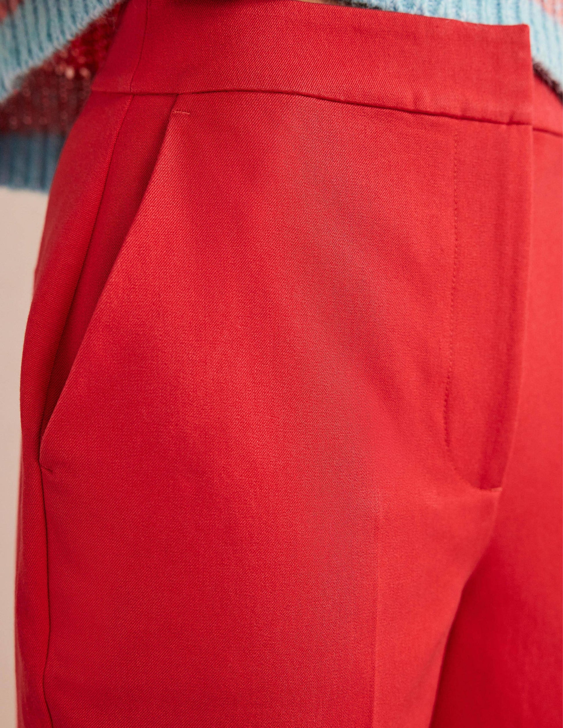 Bi-Stretch Straight Pants-Camellia-5