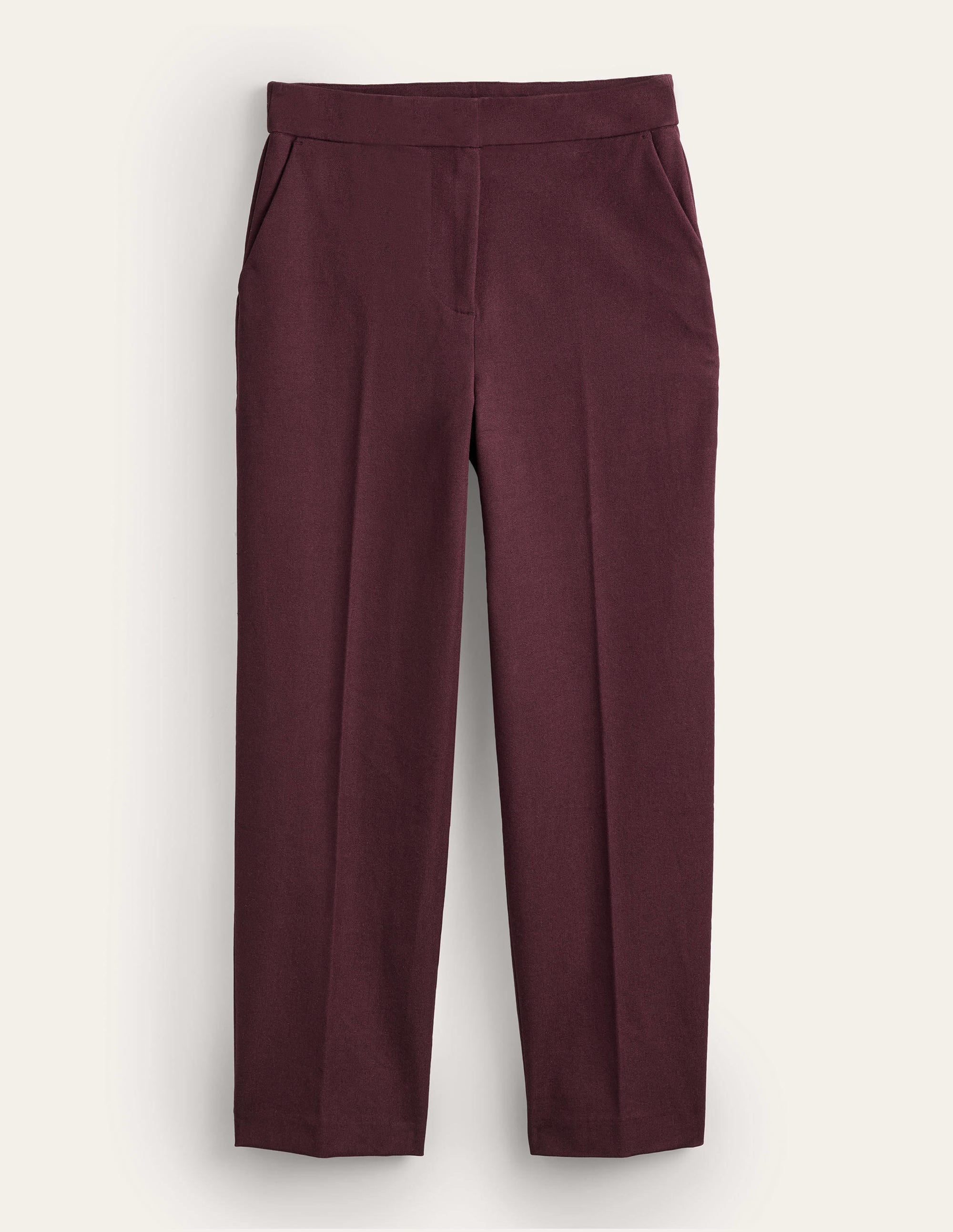 Bi-Stretch Straight Pants-Marroon - Image 6