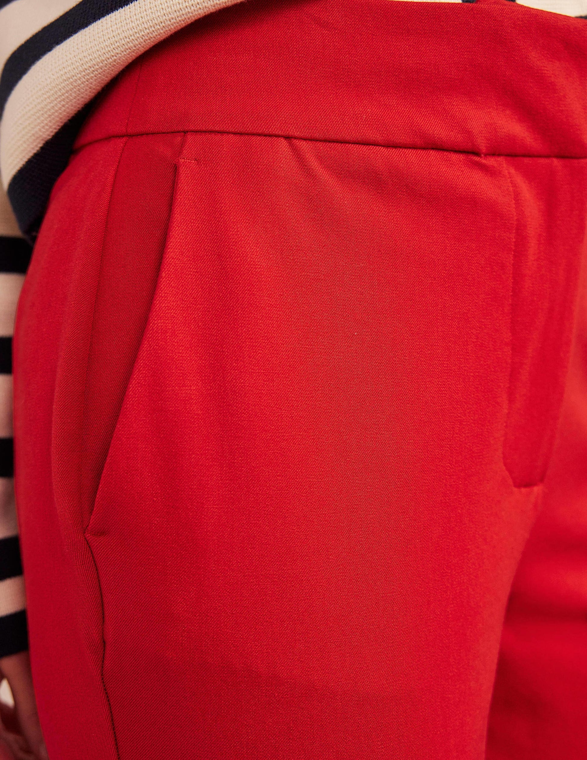Bi-Stretch Crop Flare Pants-Pillarbox Red-5