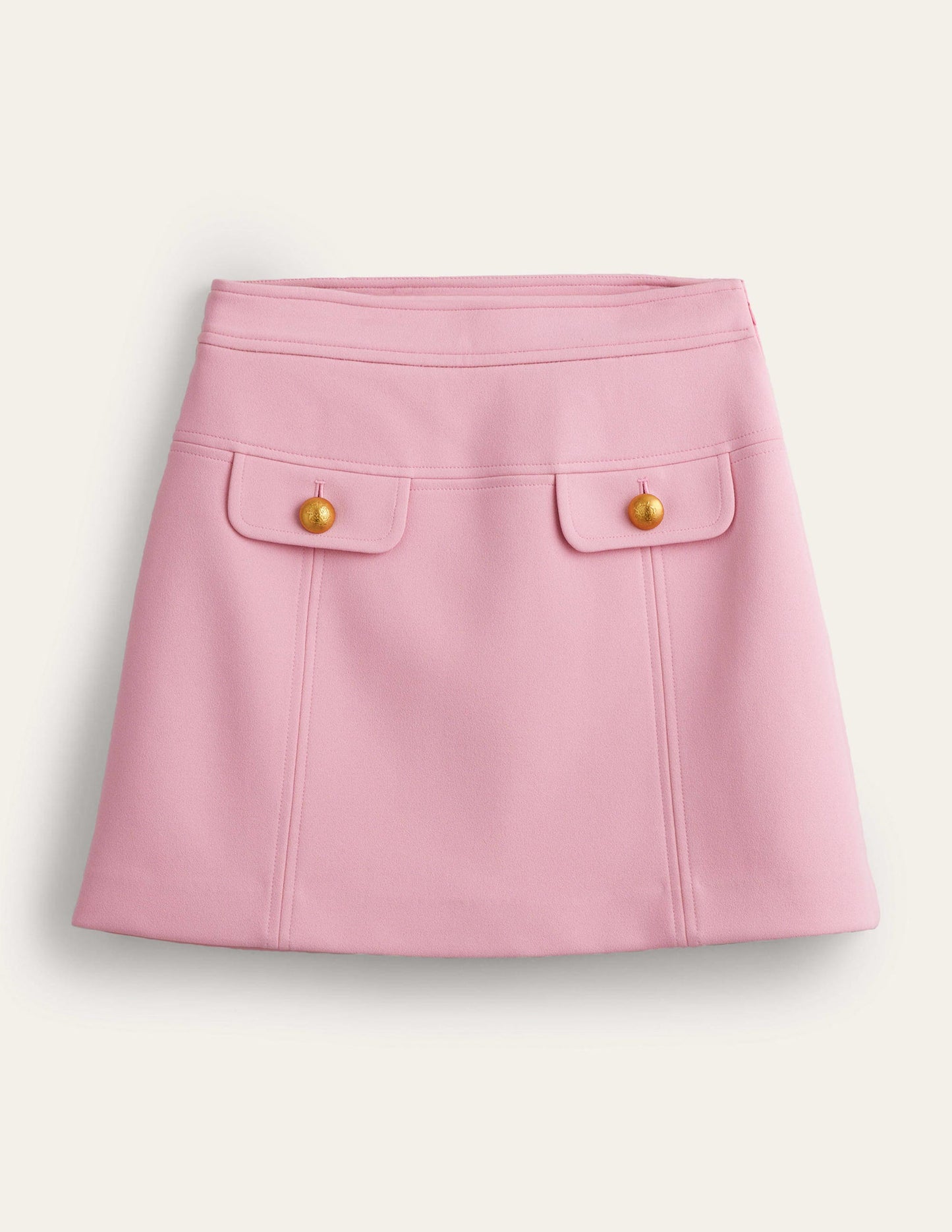 Tailored A-line Mini Skirt-Cameo Pink