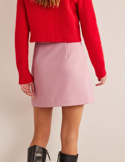 Tailored A-line Mini Skirt-Cameo Pink-3