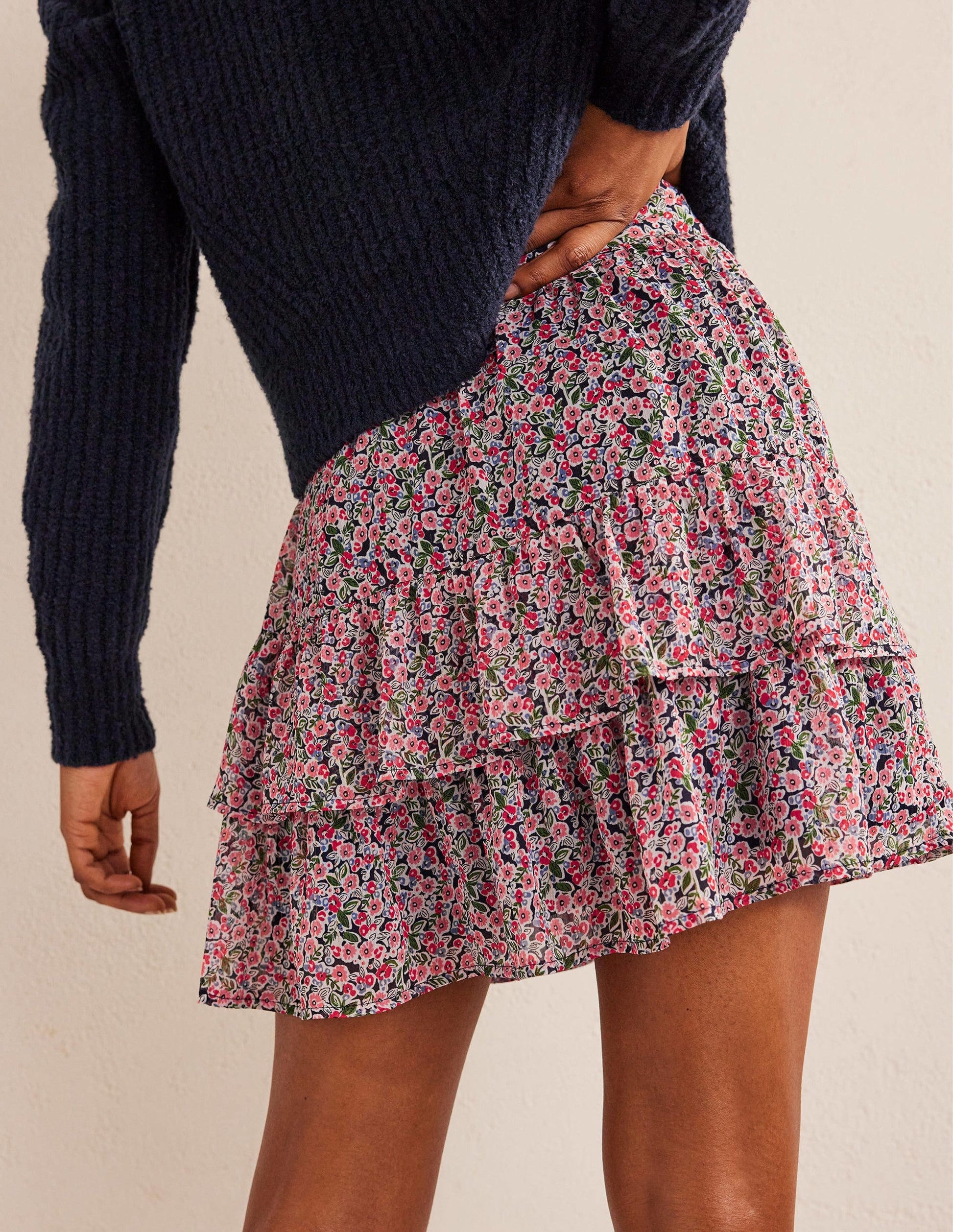 Ruffle Mini Skirt-Multi, Petal Toile-3