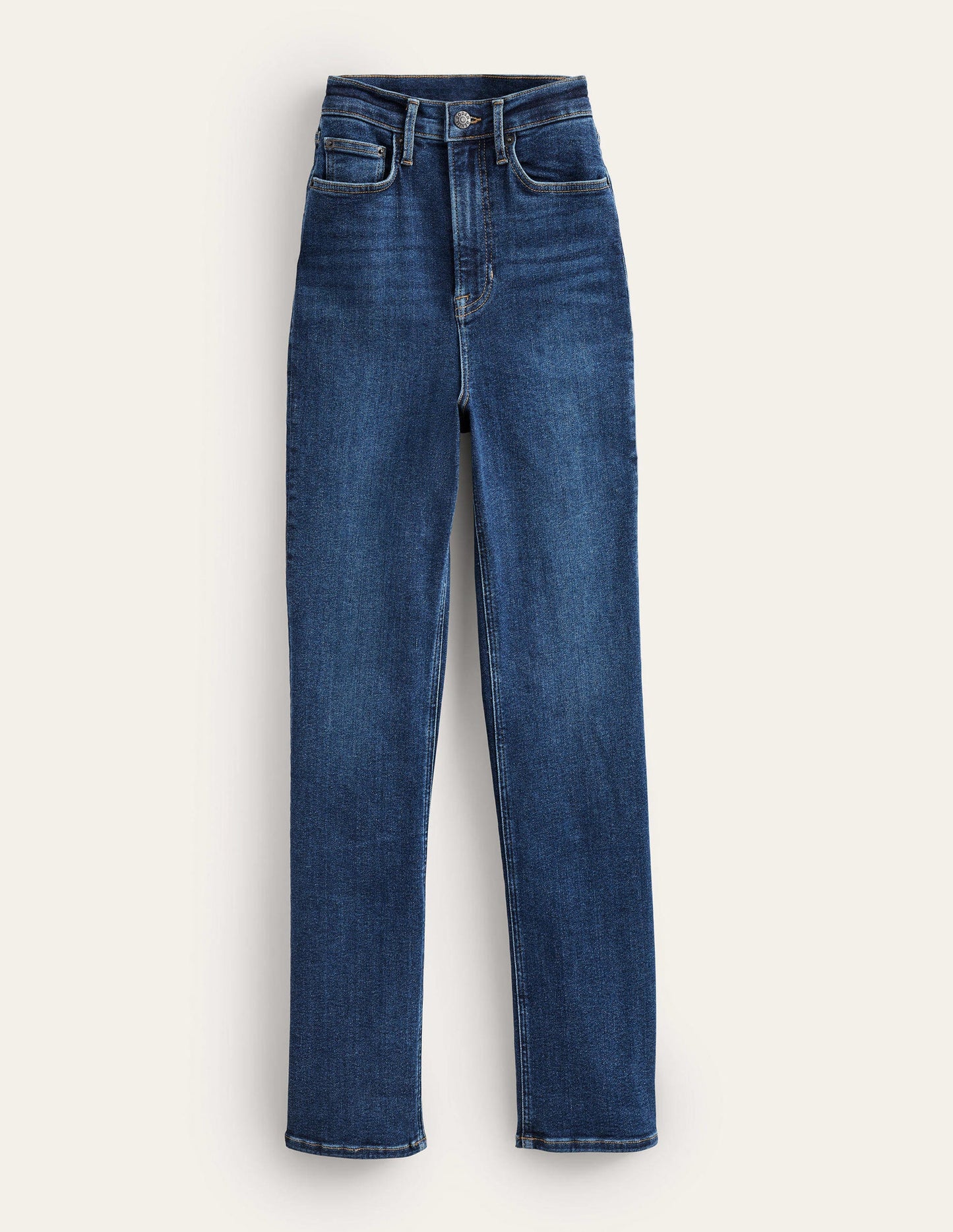 High Rise True Straight Jeans-Indigo