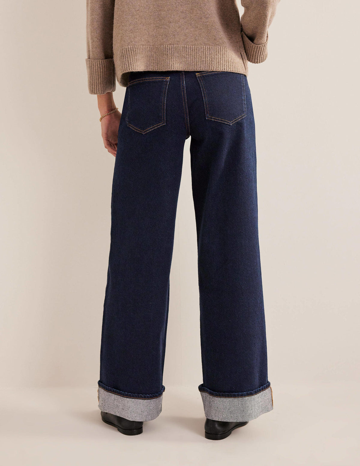 Turn-up Jeans-Indigo - Image 3