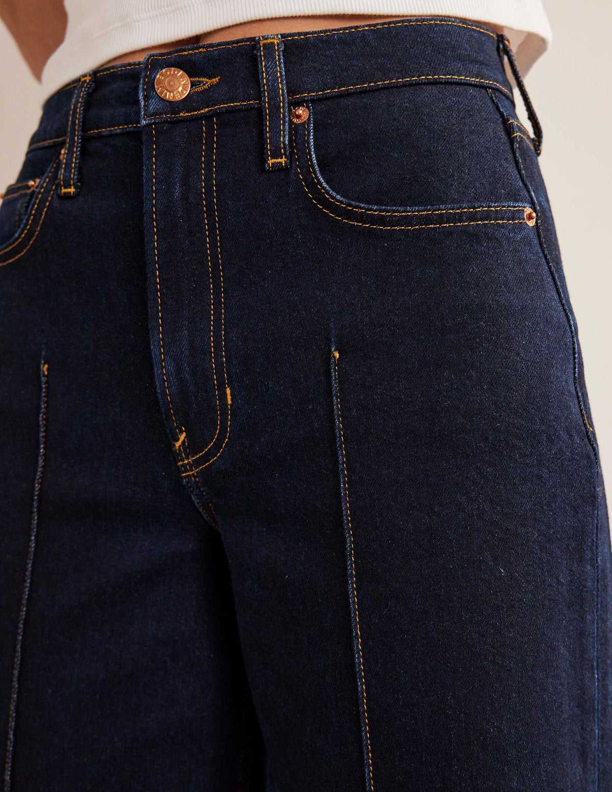 Turn-up Jeans-Indigo-5