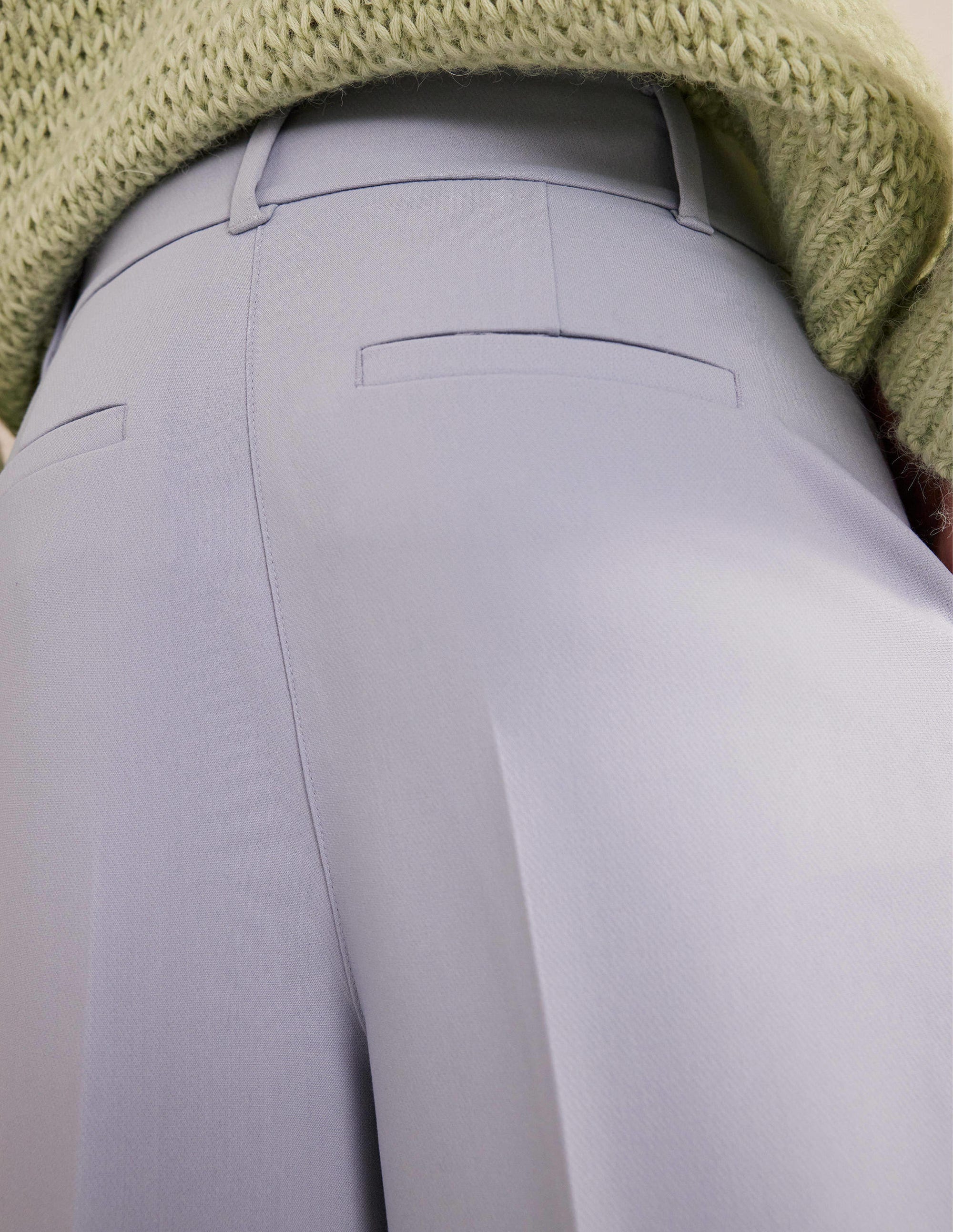 High Rise Wide Leg Pants-Blue Blizzard - Image 2
