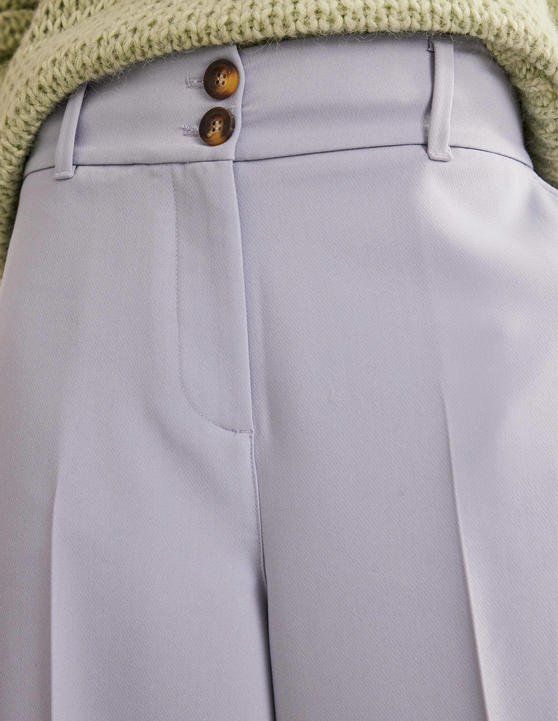 High Rise Wide Leg Pants-Blue Blizzard-5