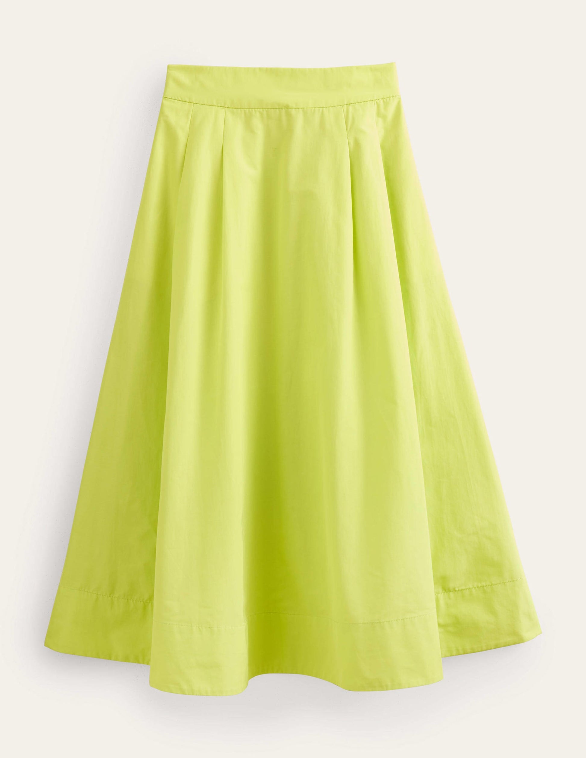 Taffeta Pull-on Midi Skirt-WILD LIME-2