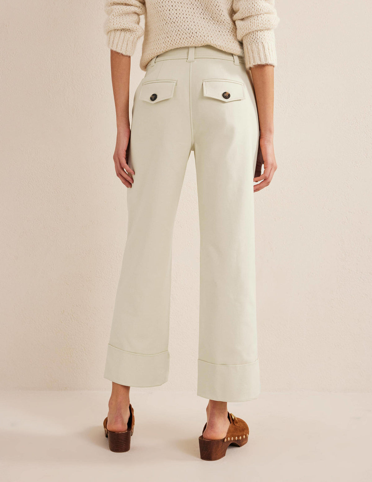 Tailored Turn Up Pants-Pistachio Shell - Image 3
