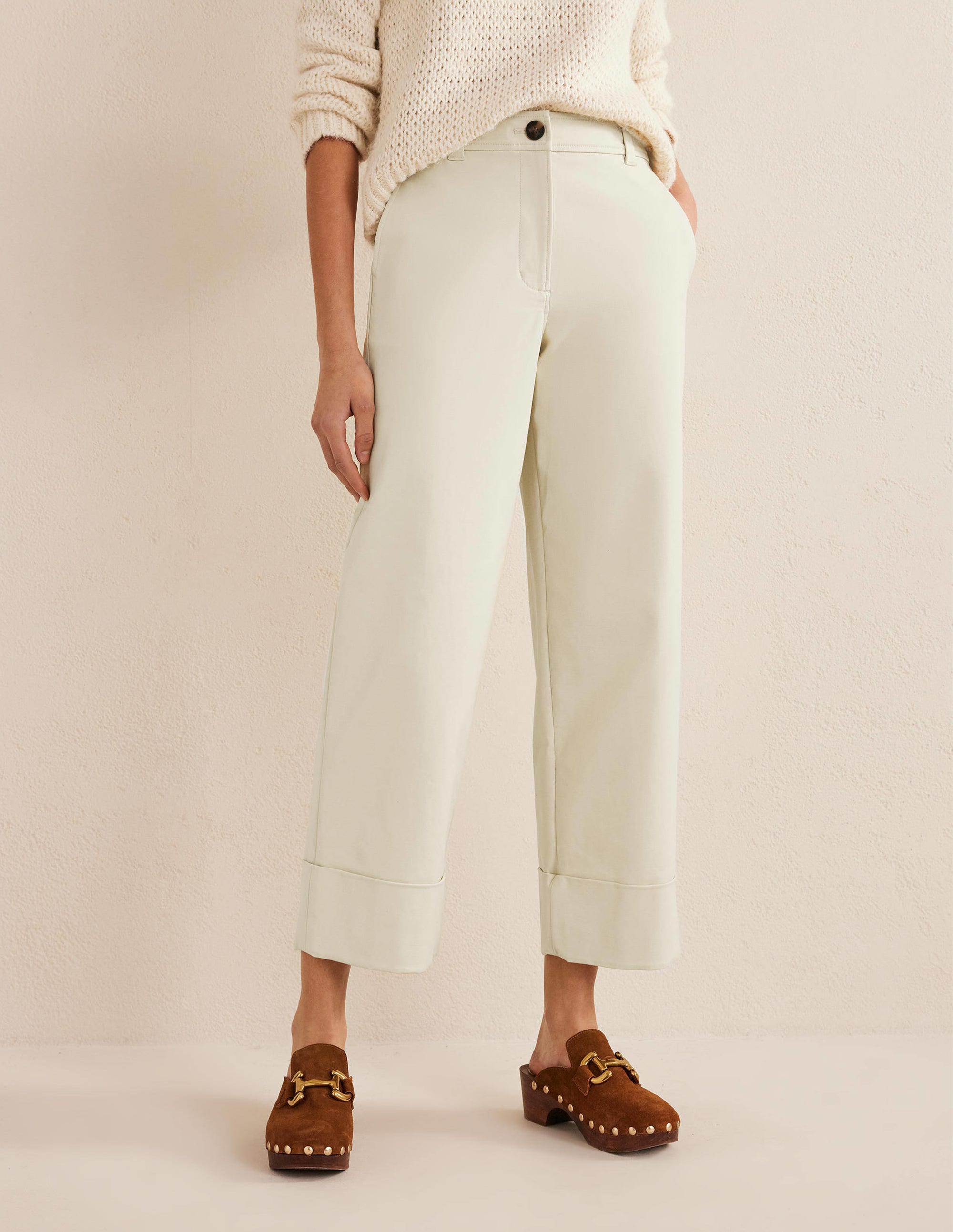 Tailored Turn Up Pants-Pistachio Shell - Image 4