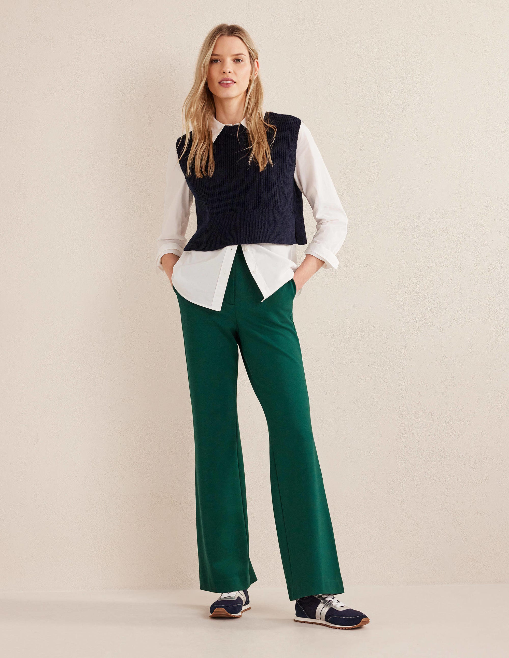 Hampshire Flared Pants-Emerald Night - Image 1