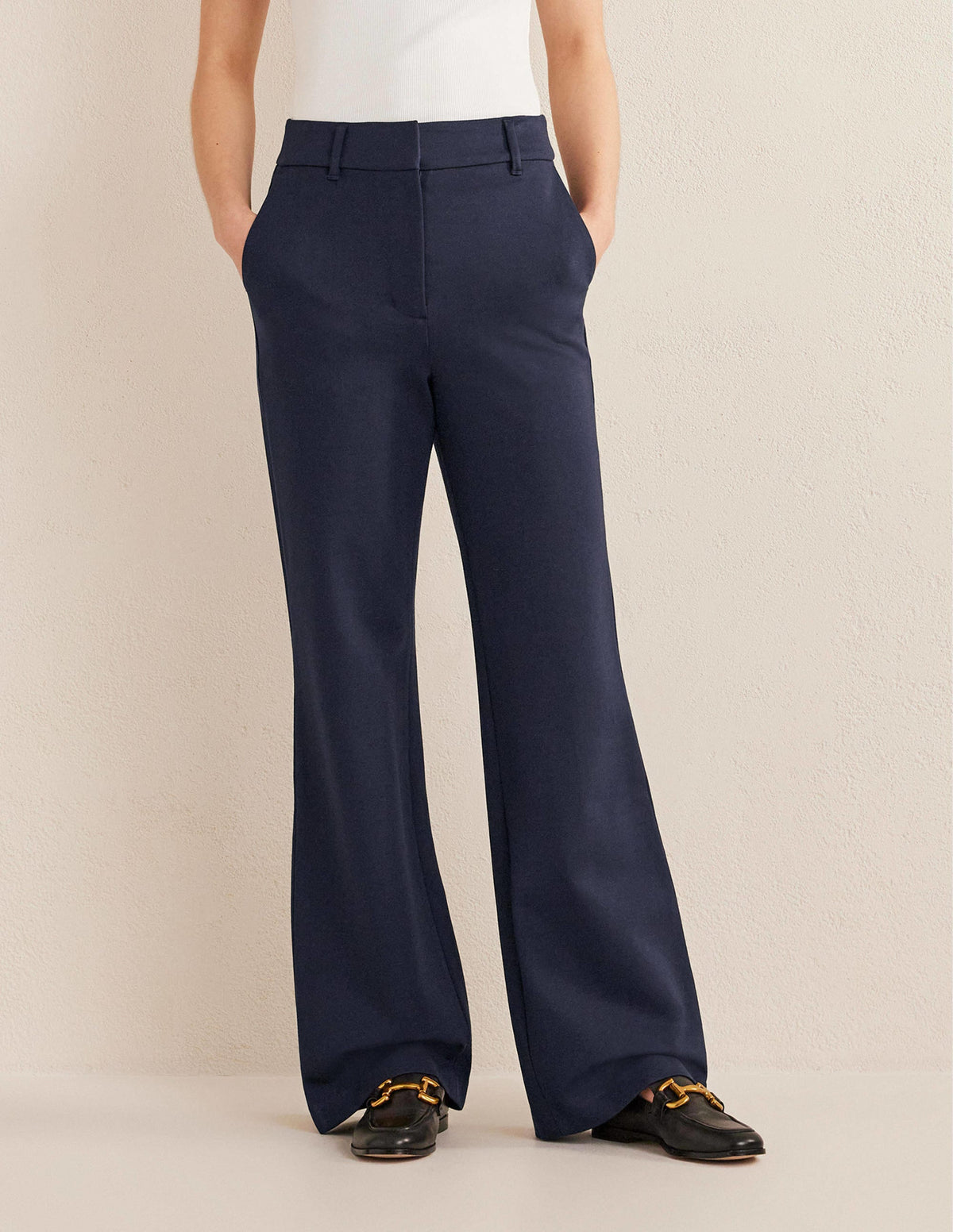 Hampshire Flared Pants-Navy - Image 4