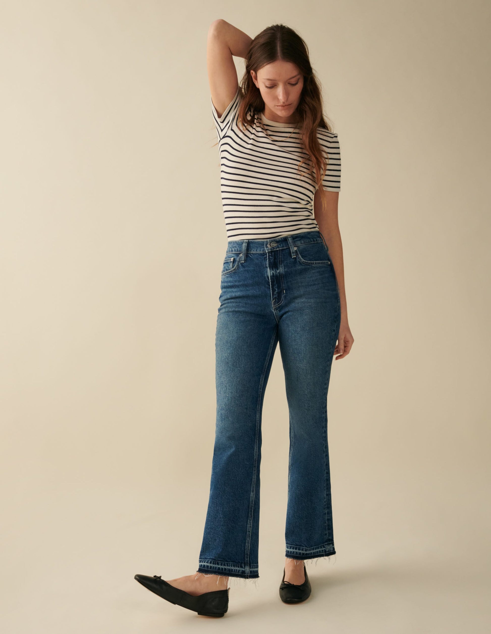 Mid Rise Baby Kick Jeans-Mid Vintage-6