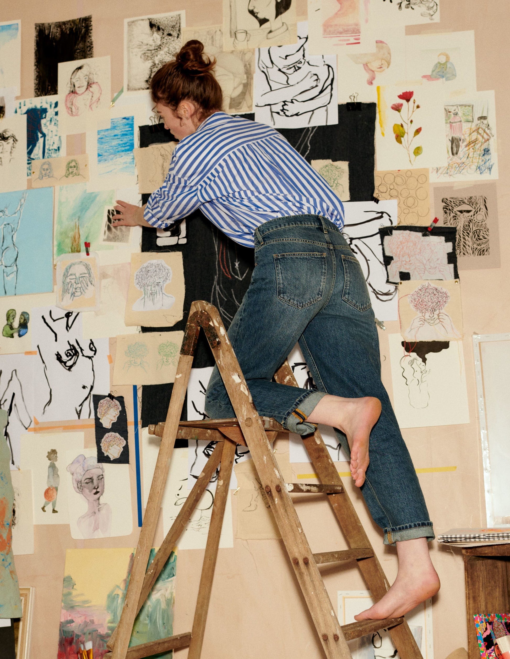 High Rise '90s Tapered Jeans-Mid Vintage-8