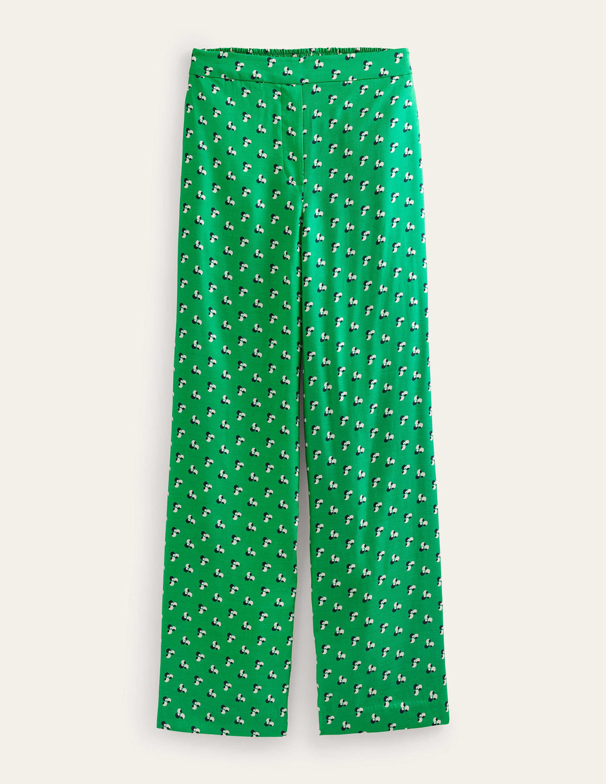 Printed Pull-On Pants-Meadow Green, Falling Dot - Image 6