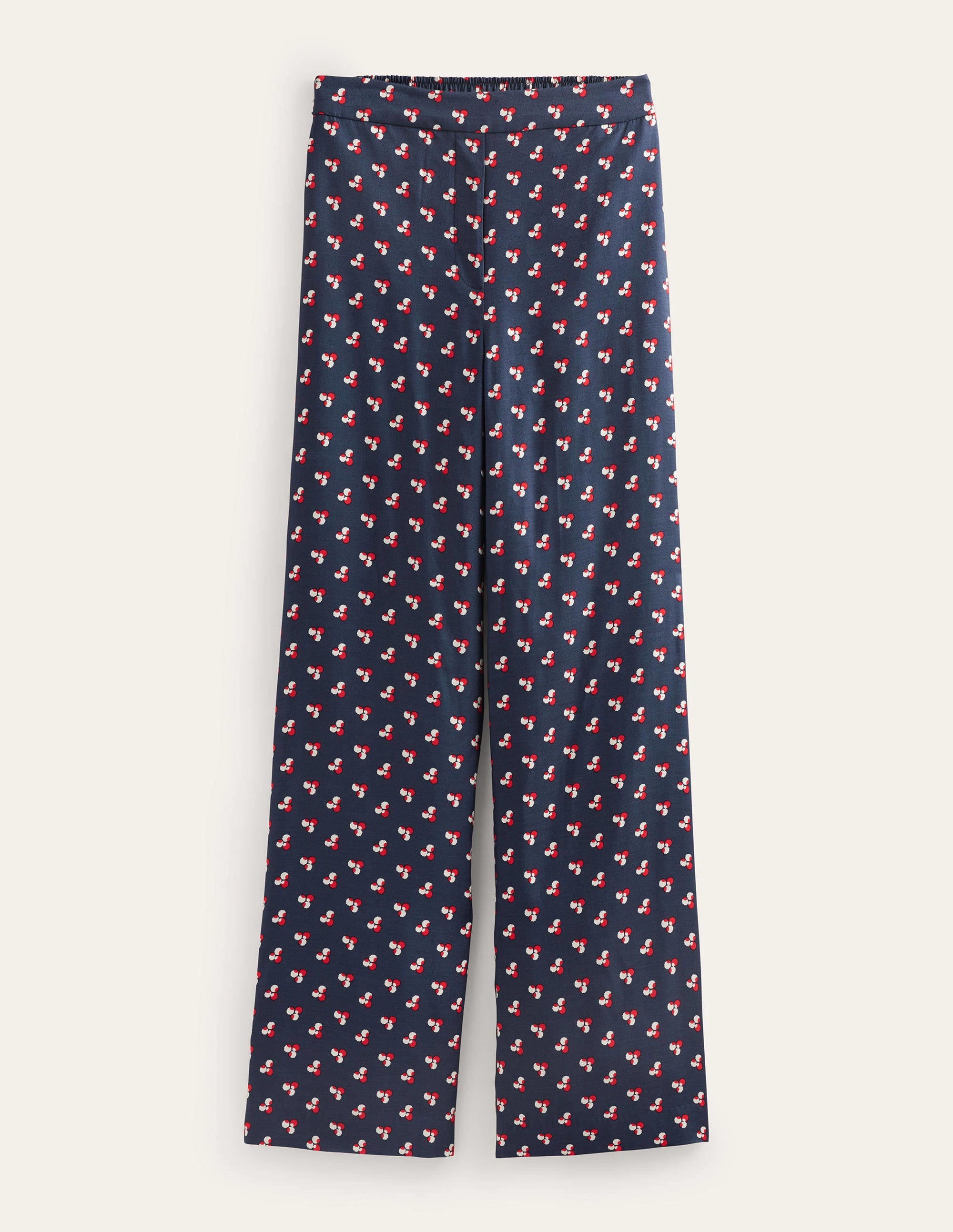 Printed Pull-On Pants-French Navy, Falling Dot - Image 5