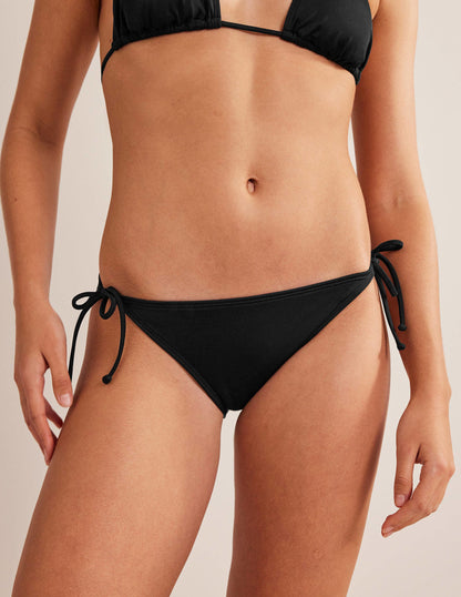 Symi String Bikini Bottoms-Black