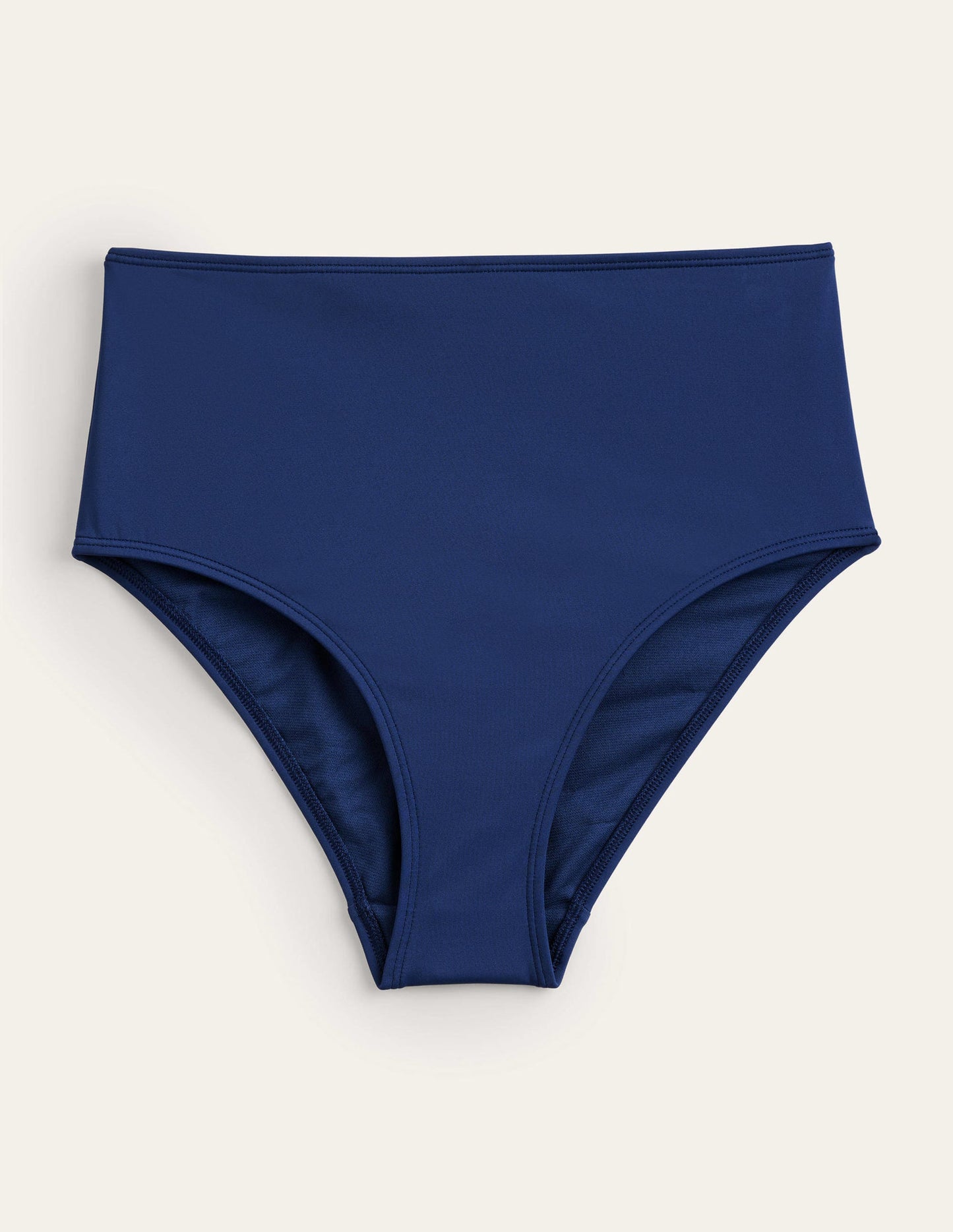 High Waisted Bikini Bottoms-French Navy